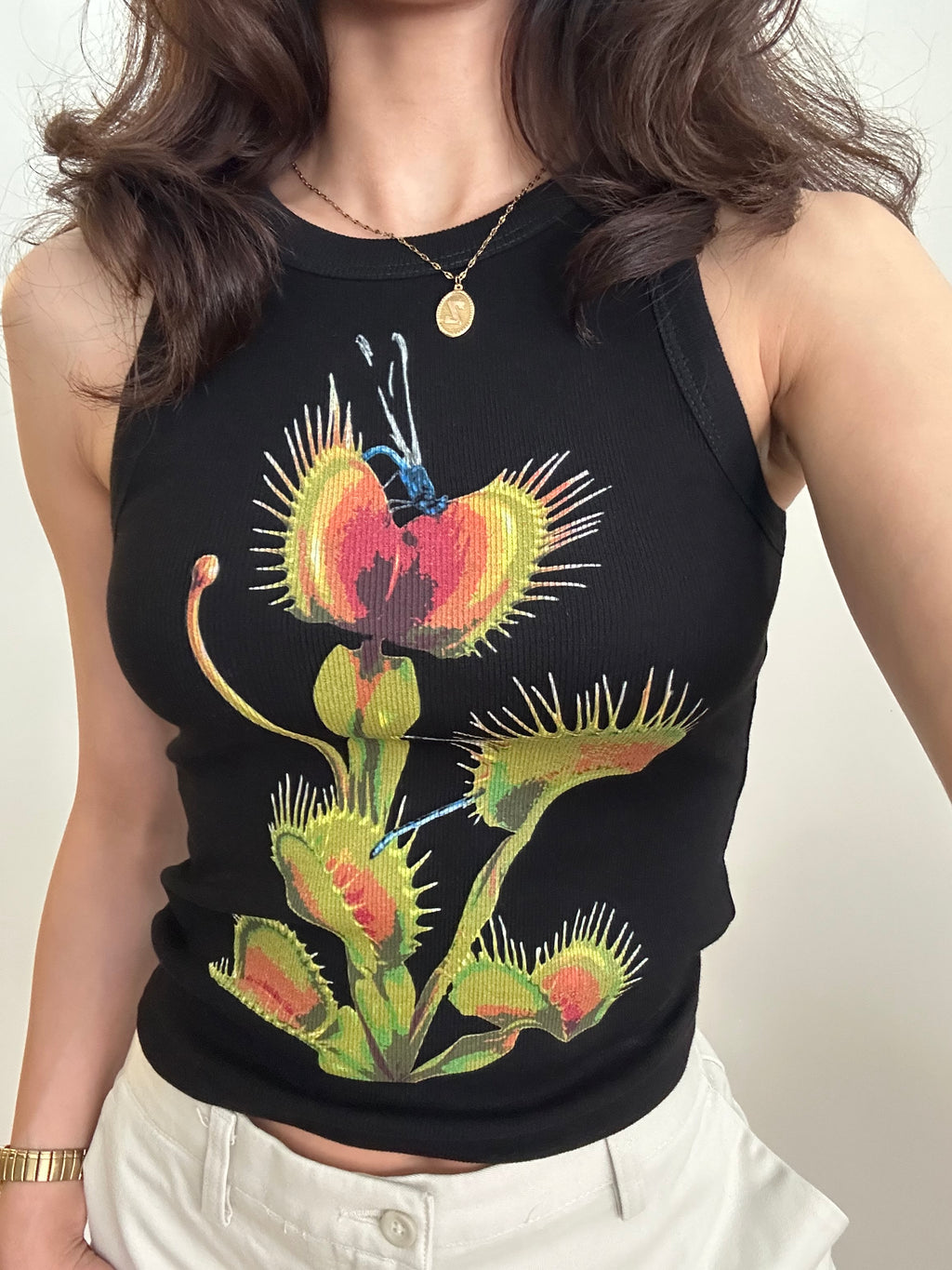 Venus Flytrap Poster Crop Top