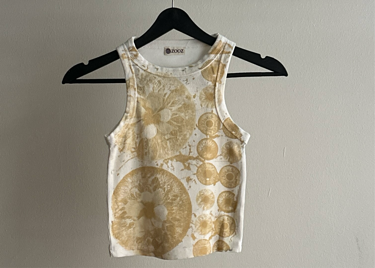 Toned Iris Flowers Cyanotype Crop Top Sale 62