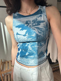 Historie Cyanotype Crop Top
