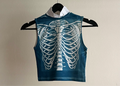 Skeleton Cyanotype Super Crop Top Sale 41