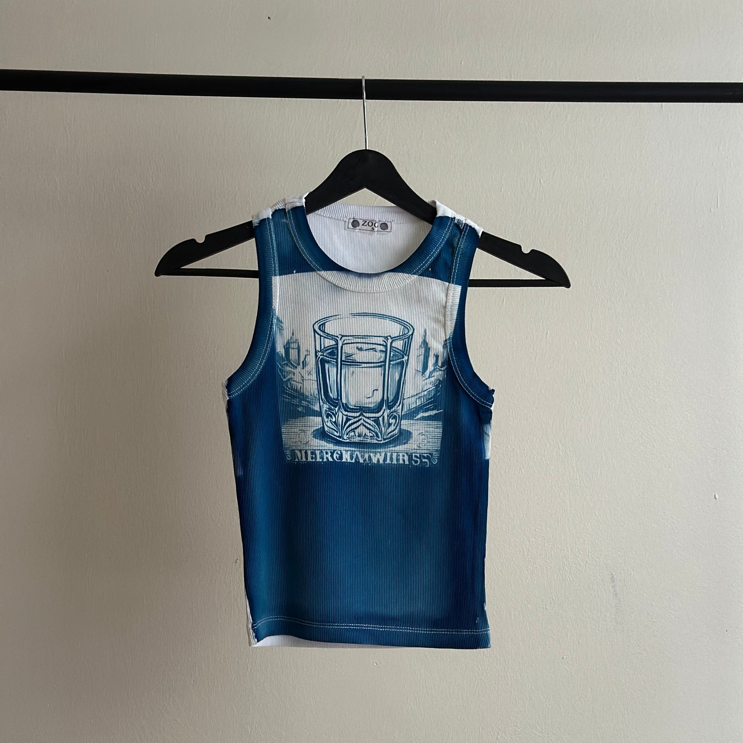 Whiskey Cyanotype Crop Top Sale 121