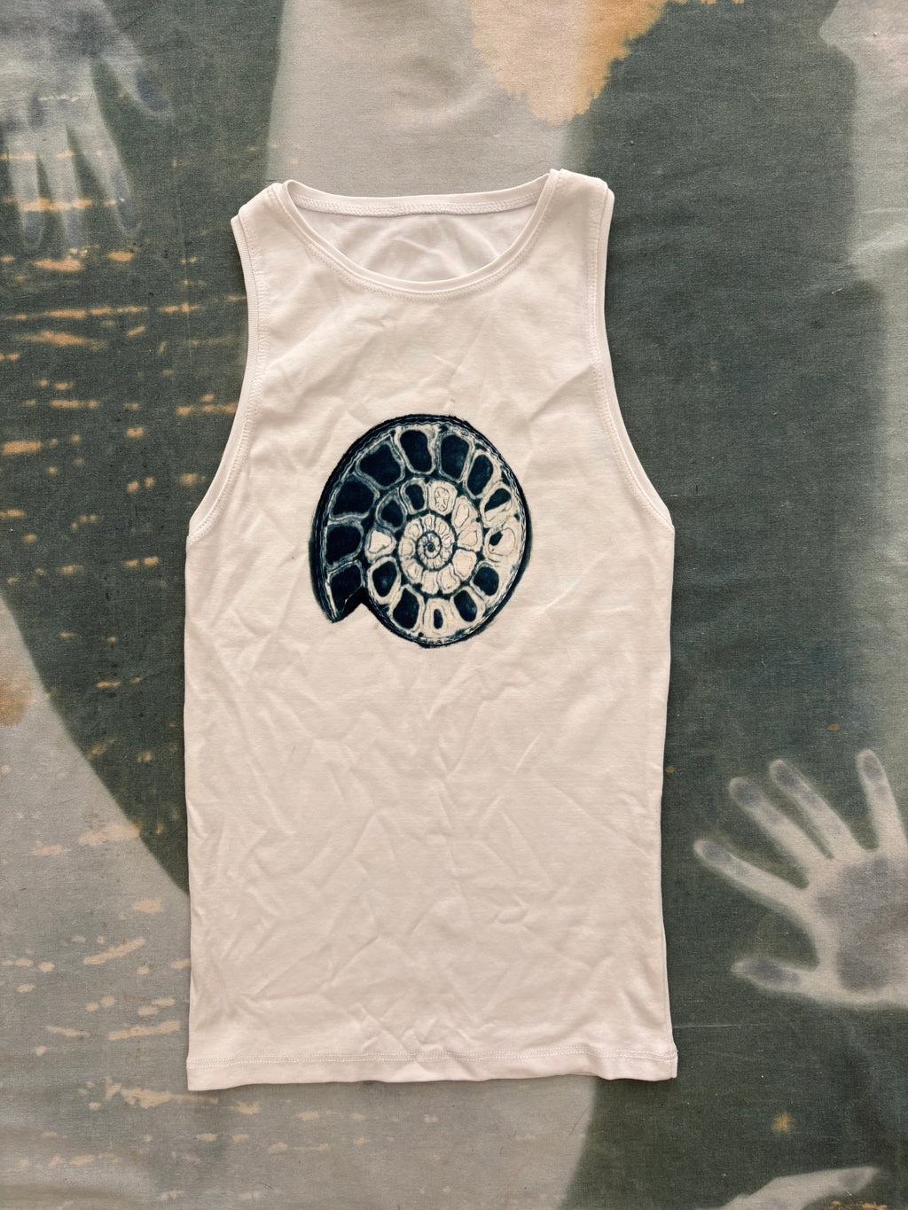 Seashell Cyanotype Crop Top Sale 224