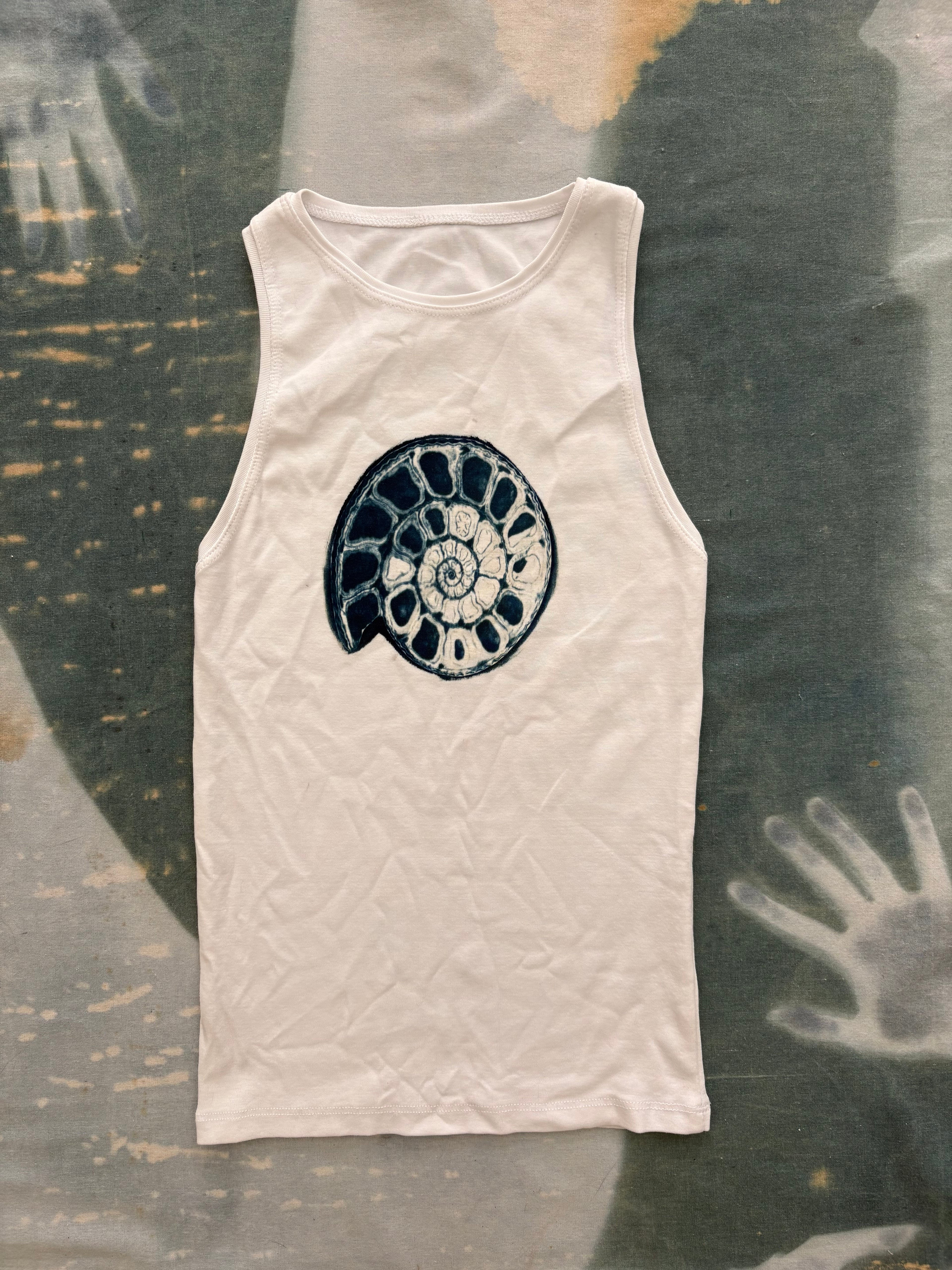 Seashell Cyanotype Crop Top Sale 224