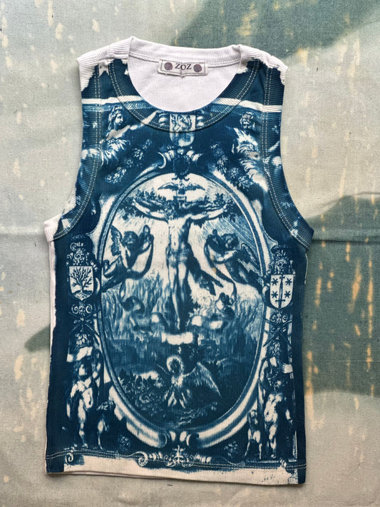 Jesus Cyanotype Crop Top Sale 148
