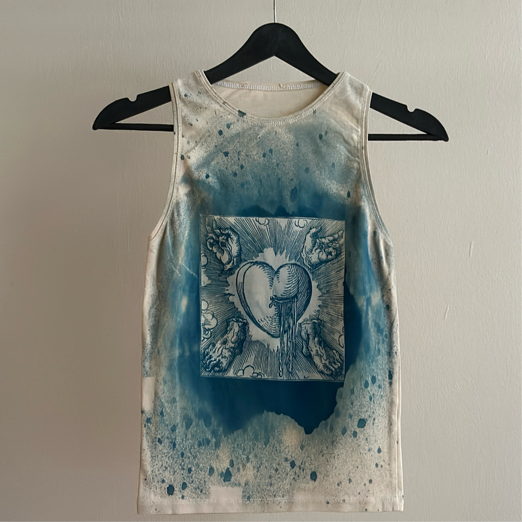 Heart Cyanotype Tank Top Sale 30
