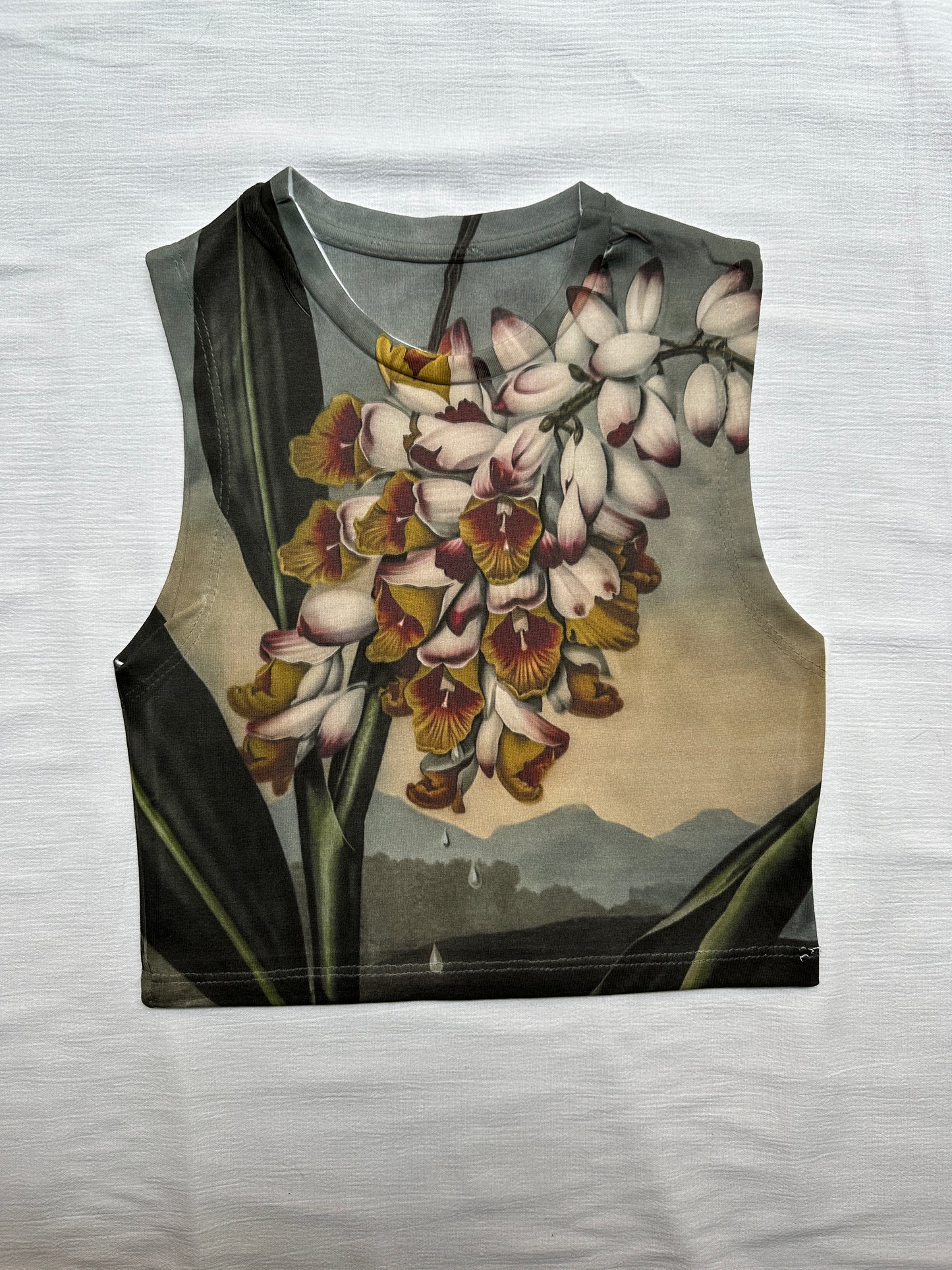 Vintage Botanical Printed Super Crop