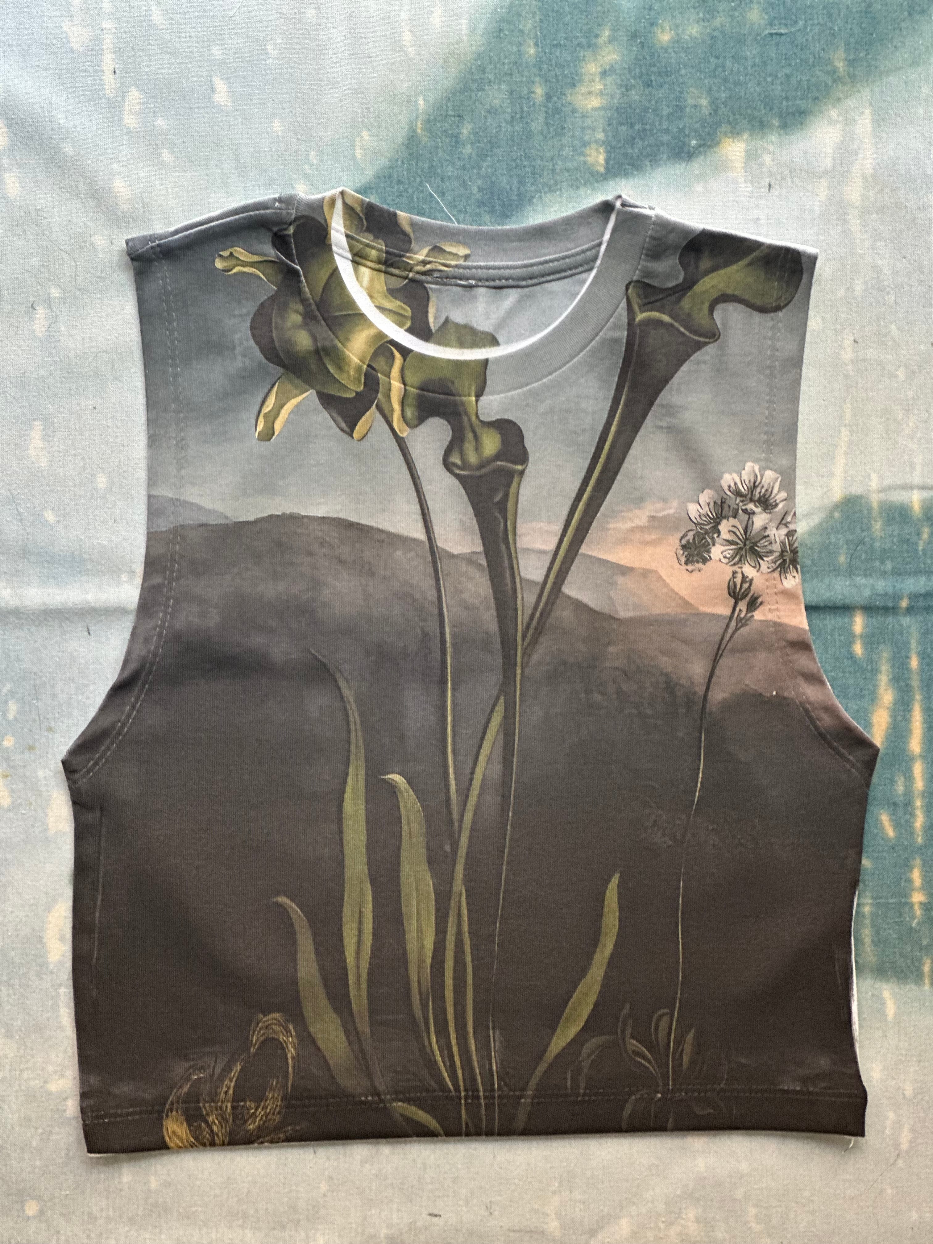 American Bog Cyanotype Super Crop Top Sale 162