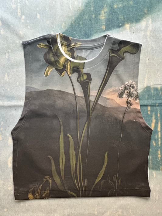 American Bog Cyanotype Super Crop Top Sale 162