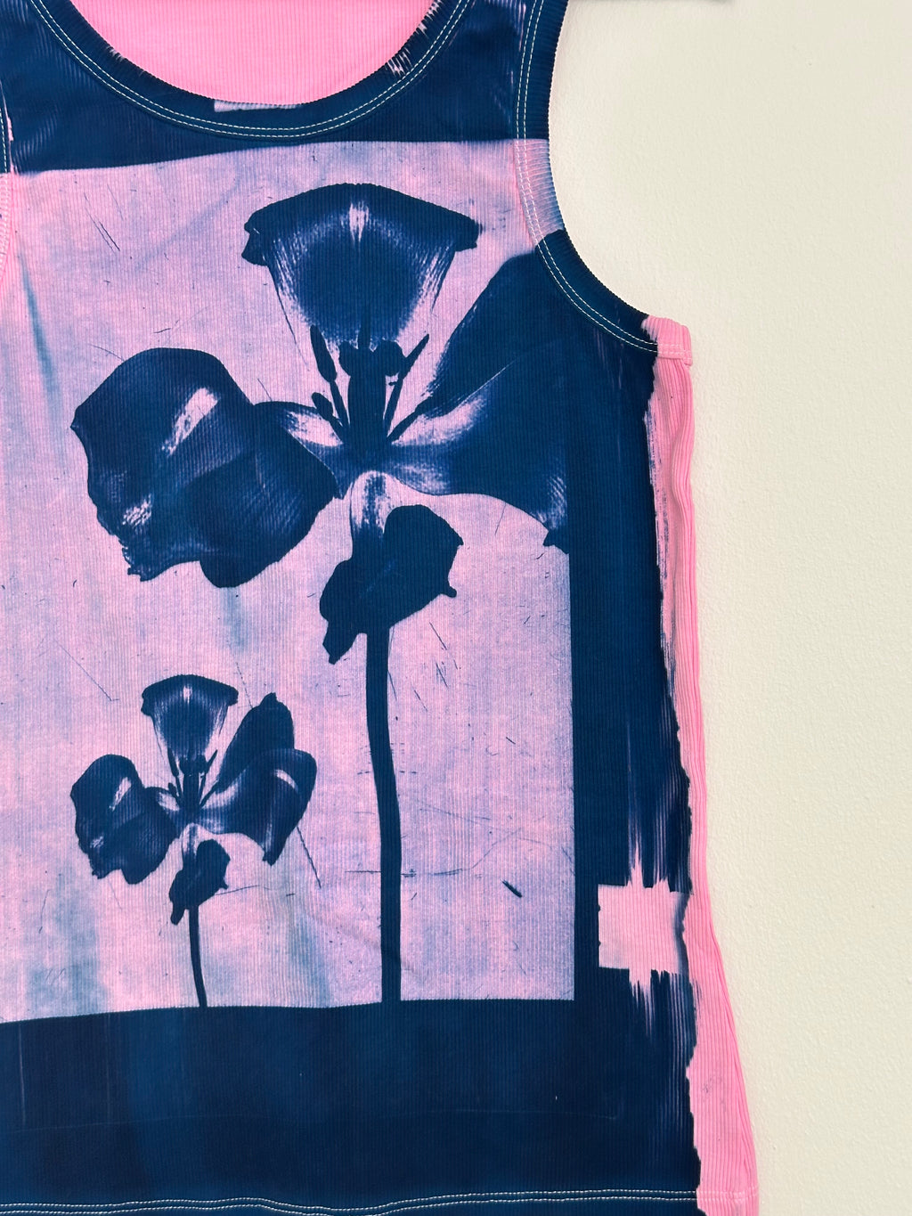 Pink Flowers Cyanotype Men’s Top