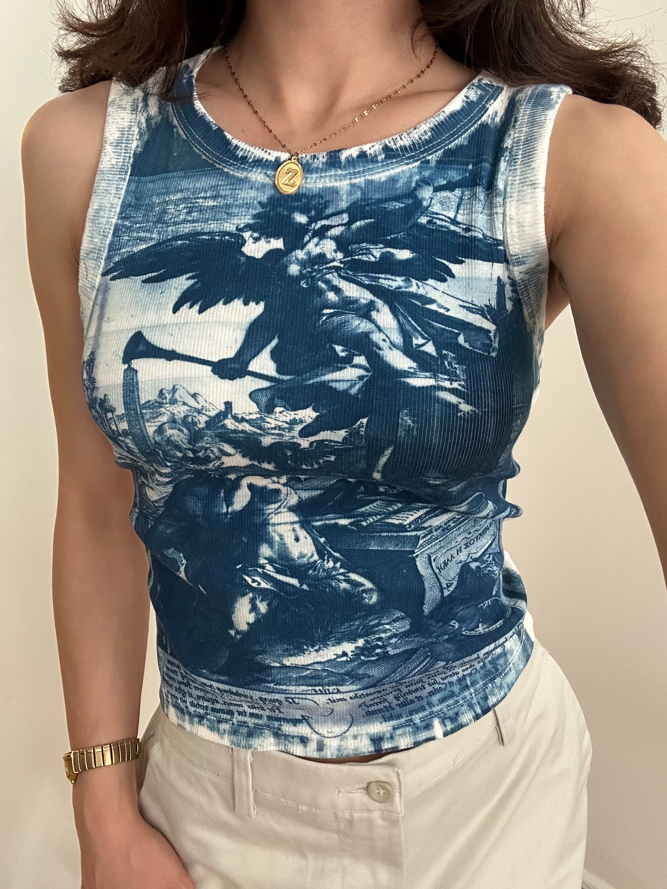 Historie Cyanotype Crop Top
