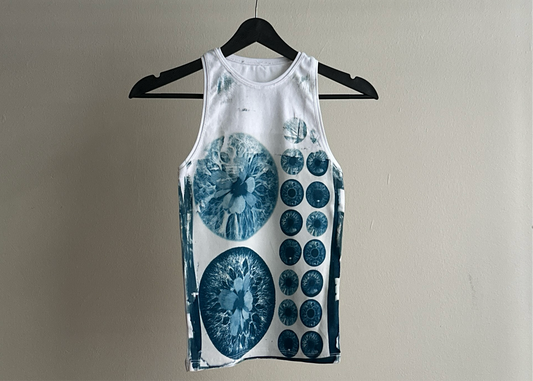 Iris Flowers Cyanotype TankTop Sale 63