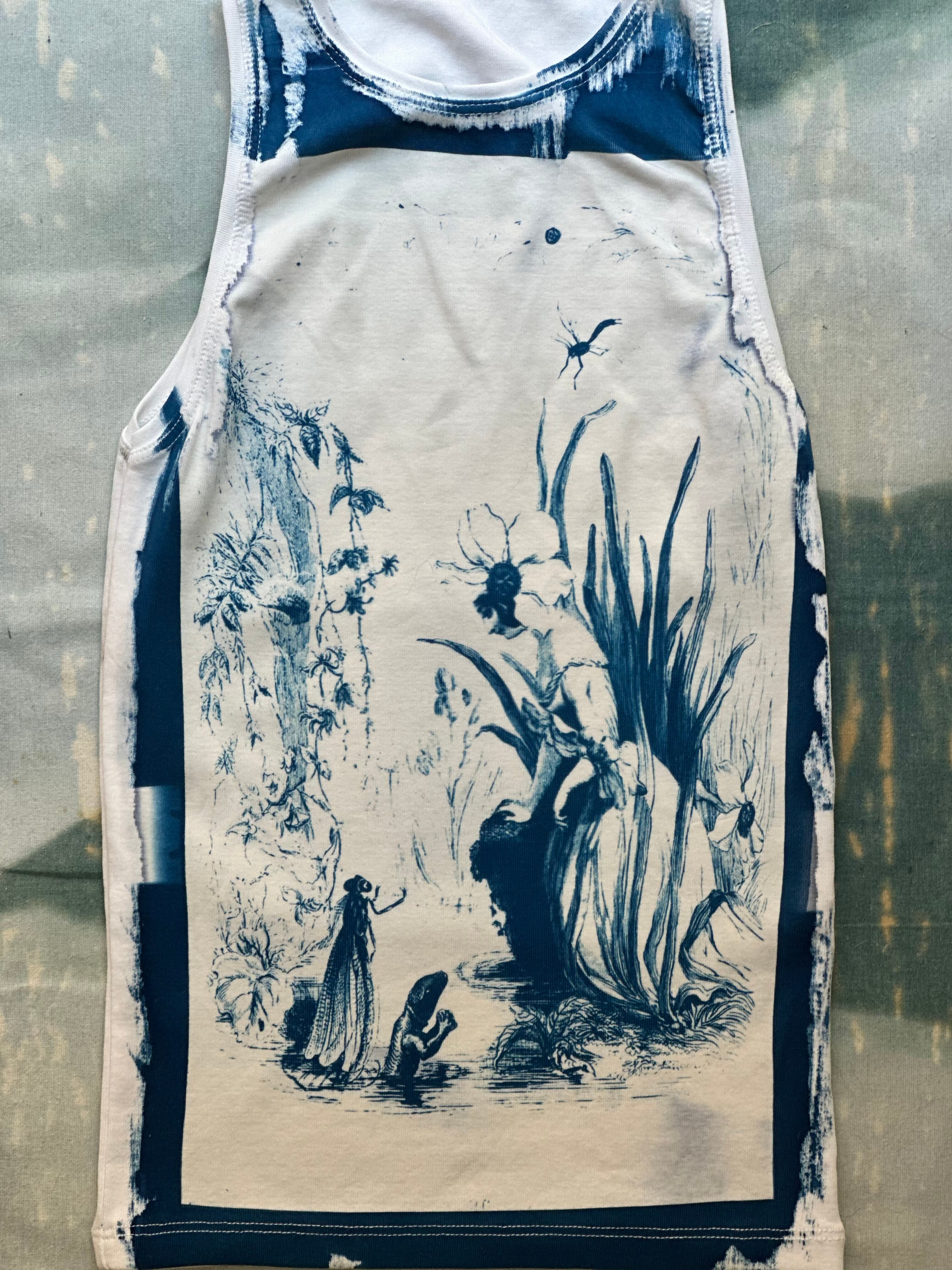 Narcissus Cyanotype Tank Top Sale 172