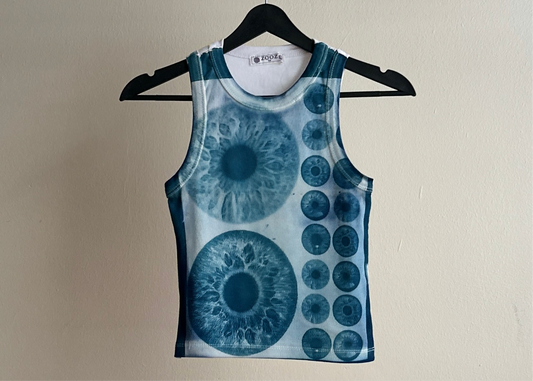 Iris Cyanotype Crop Top Sale 10