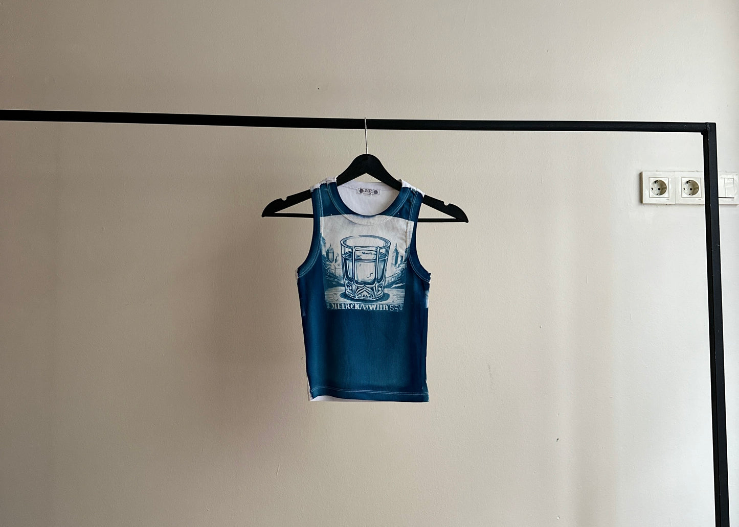 Whiskey Cyanotype Crop Top Sale 121