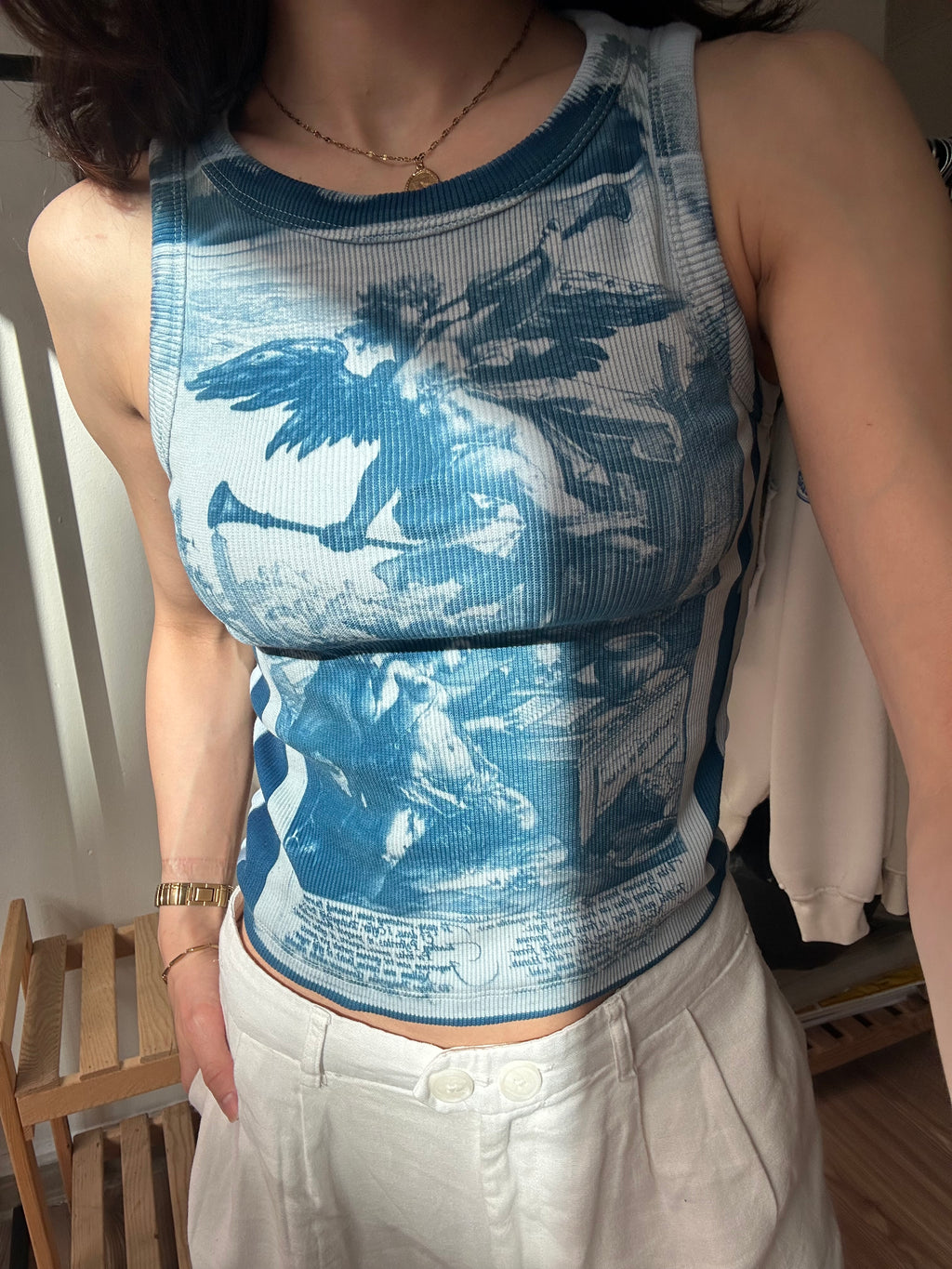 Historie Cyanotype Crop Top