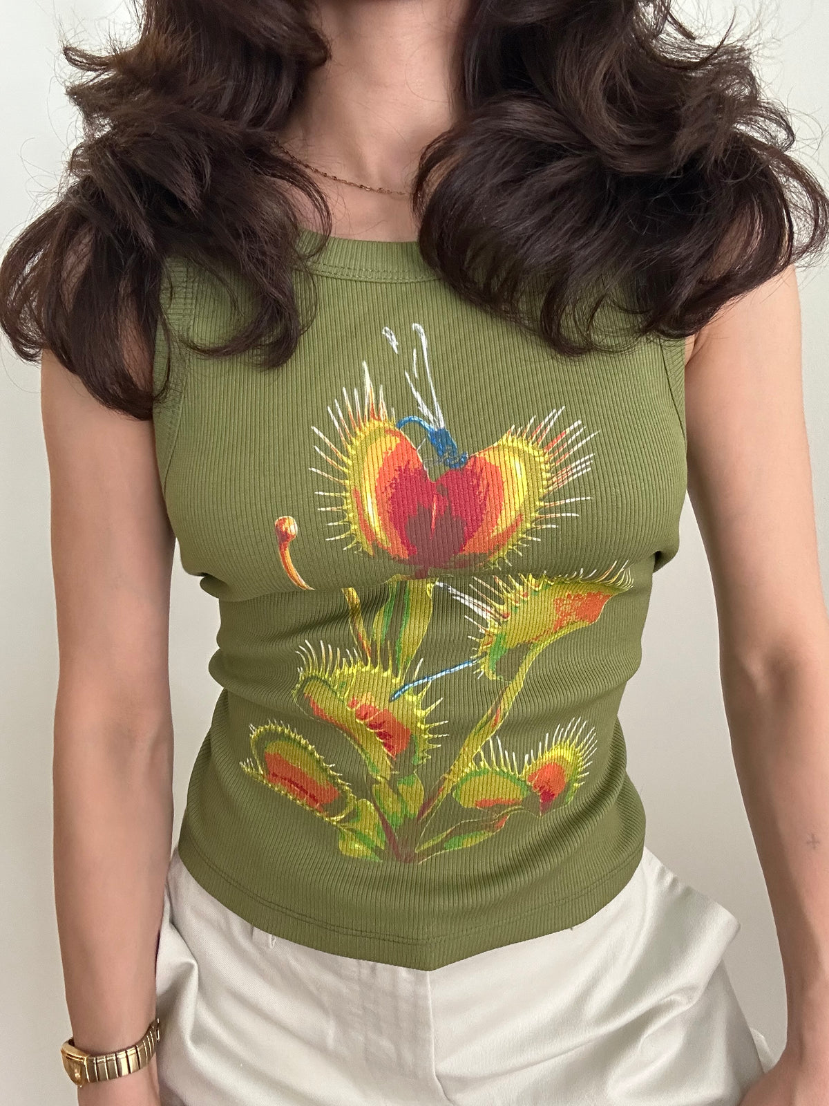 Venus Flytrap Poster Crop Top