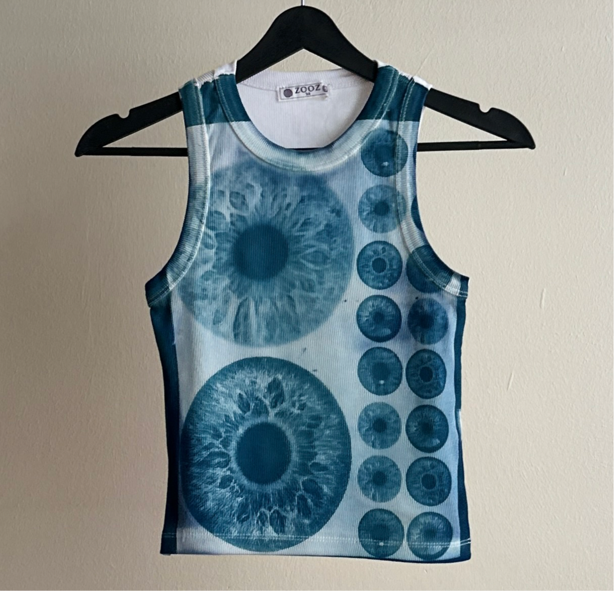 Iris Cyanotype Crop Top Sale 10