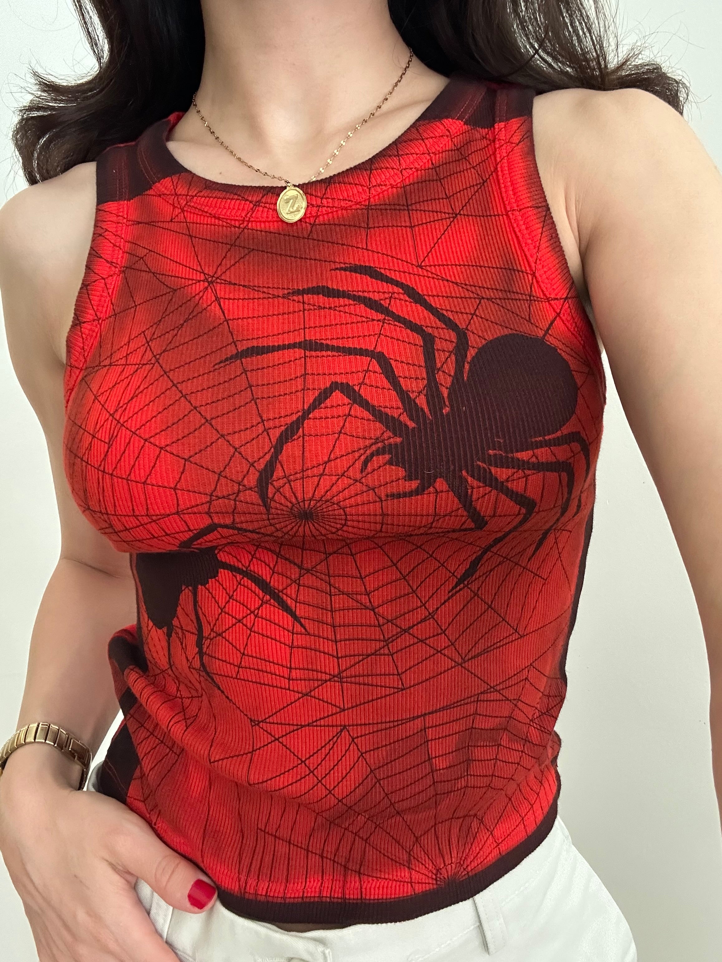 Spider Cyanotype Crop Top