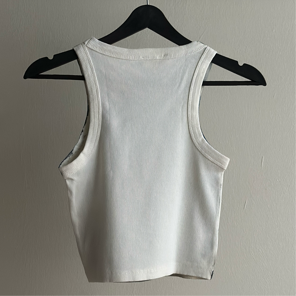 Iris Flowers Cyanotype Crop Top Sale 39