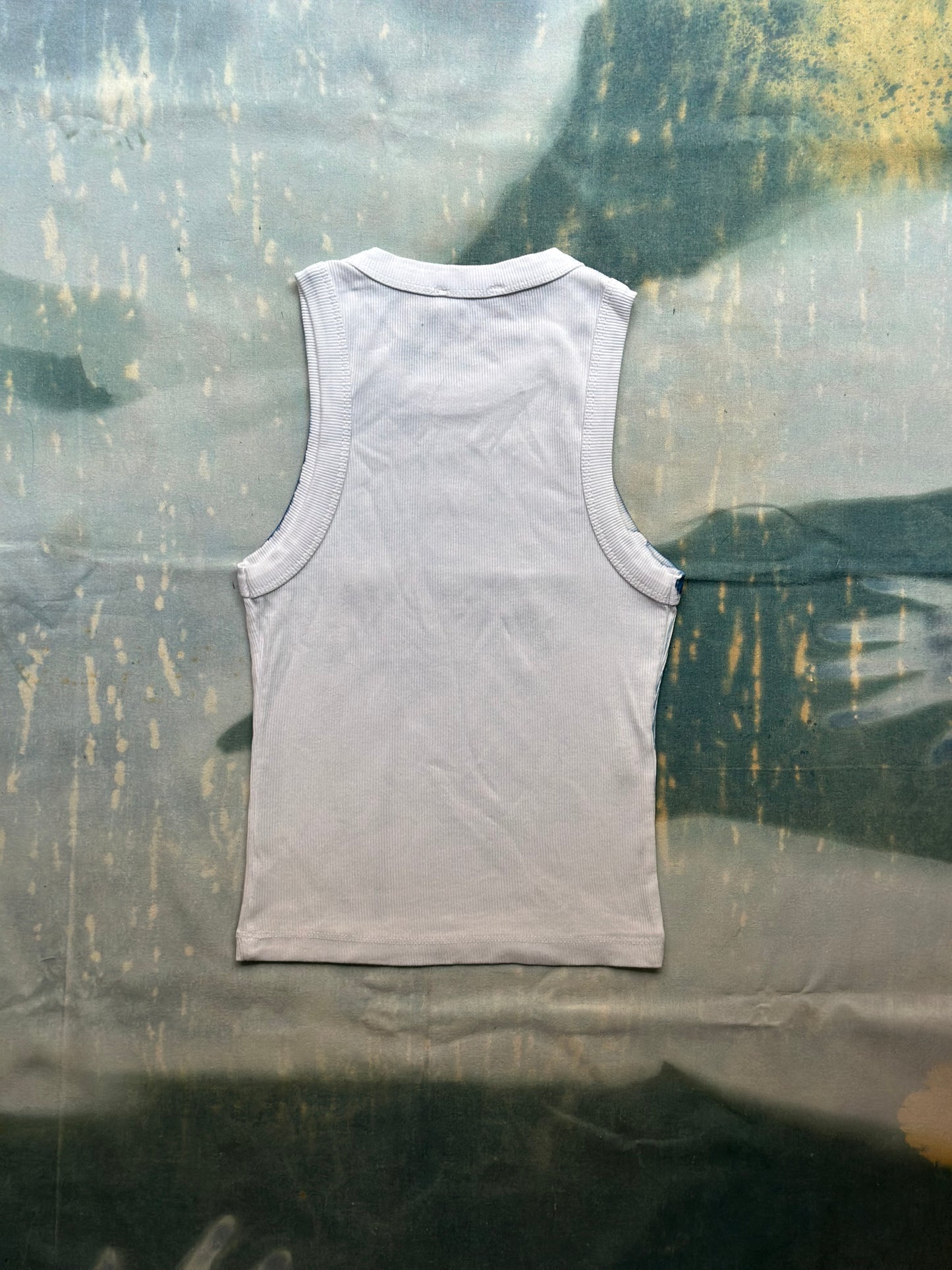 Cyanotype Flower Crop Top Sale 146