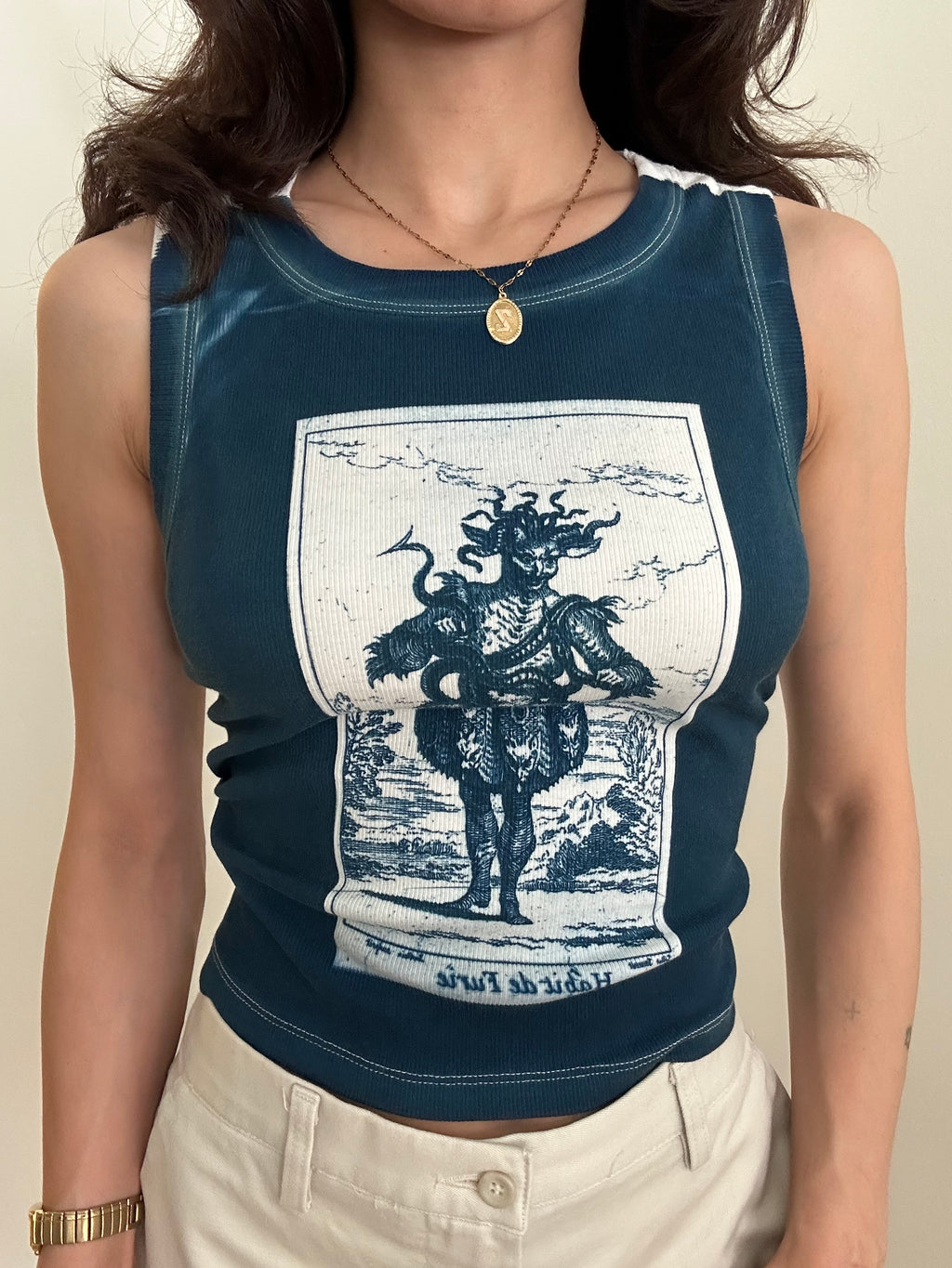 Habit Cyanotype Crop Top
