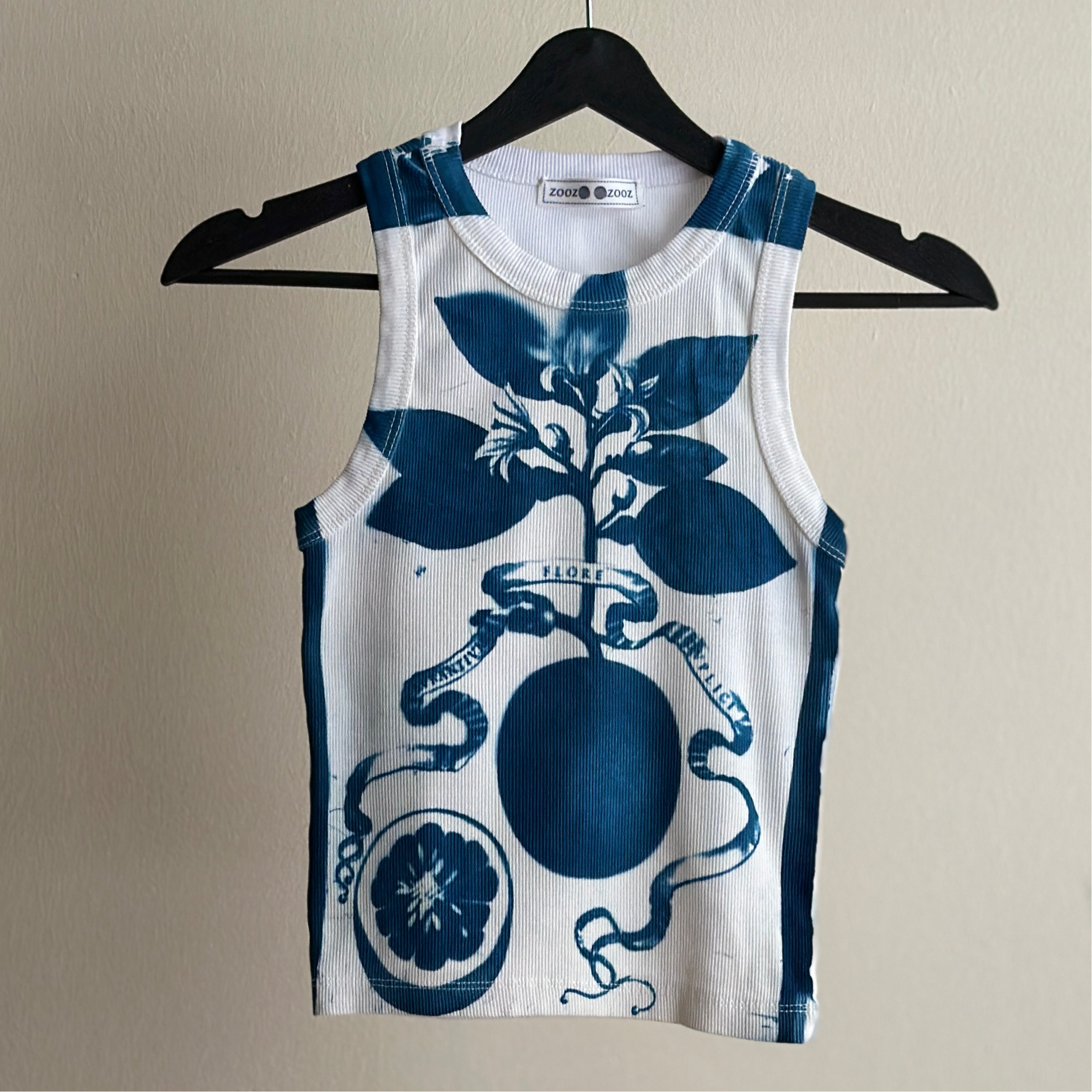 Flore Cyanotype Crop Top