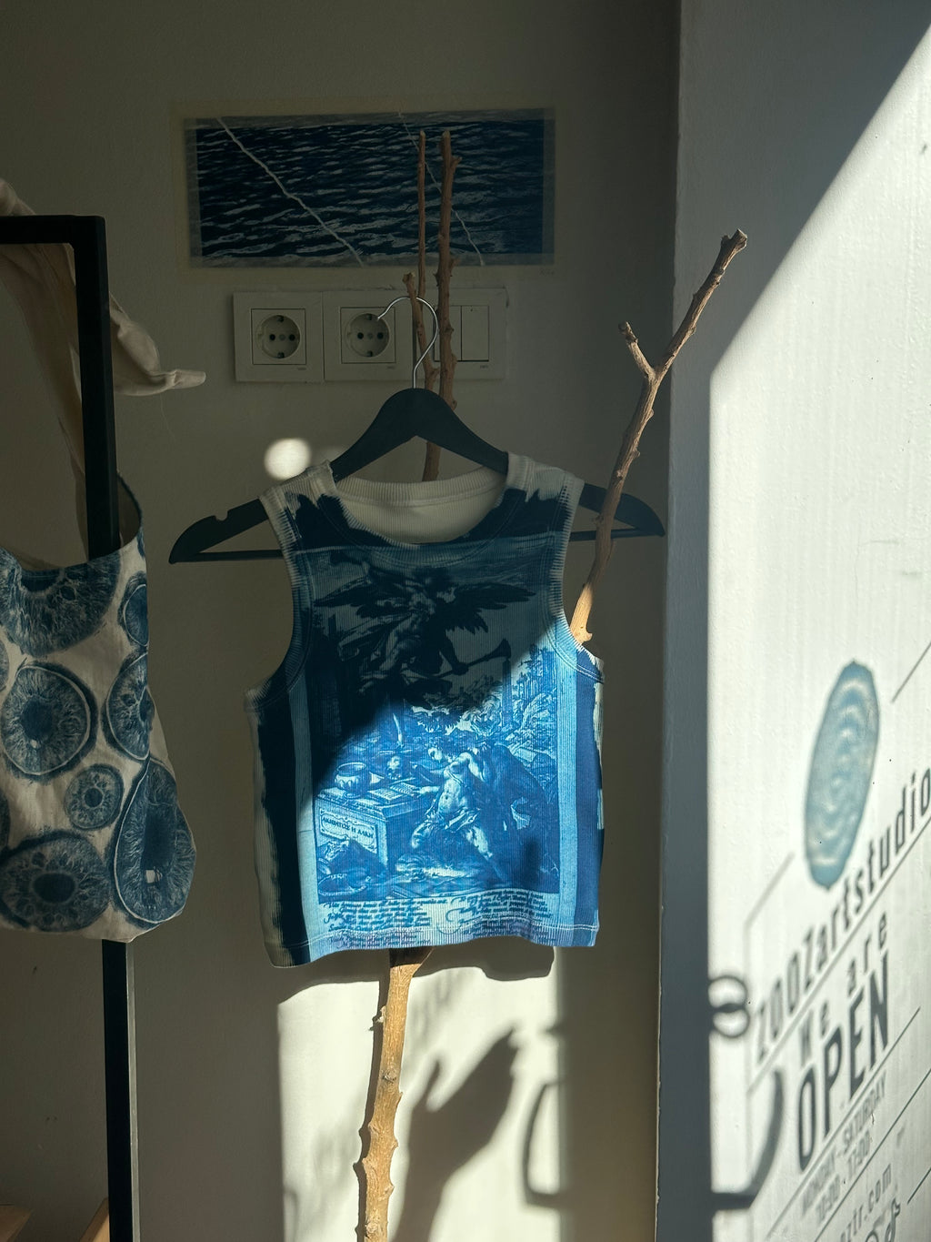 Historie Cyanotype Crop Top