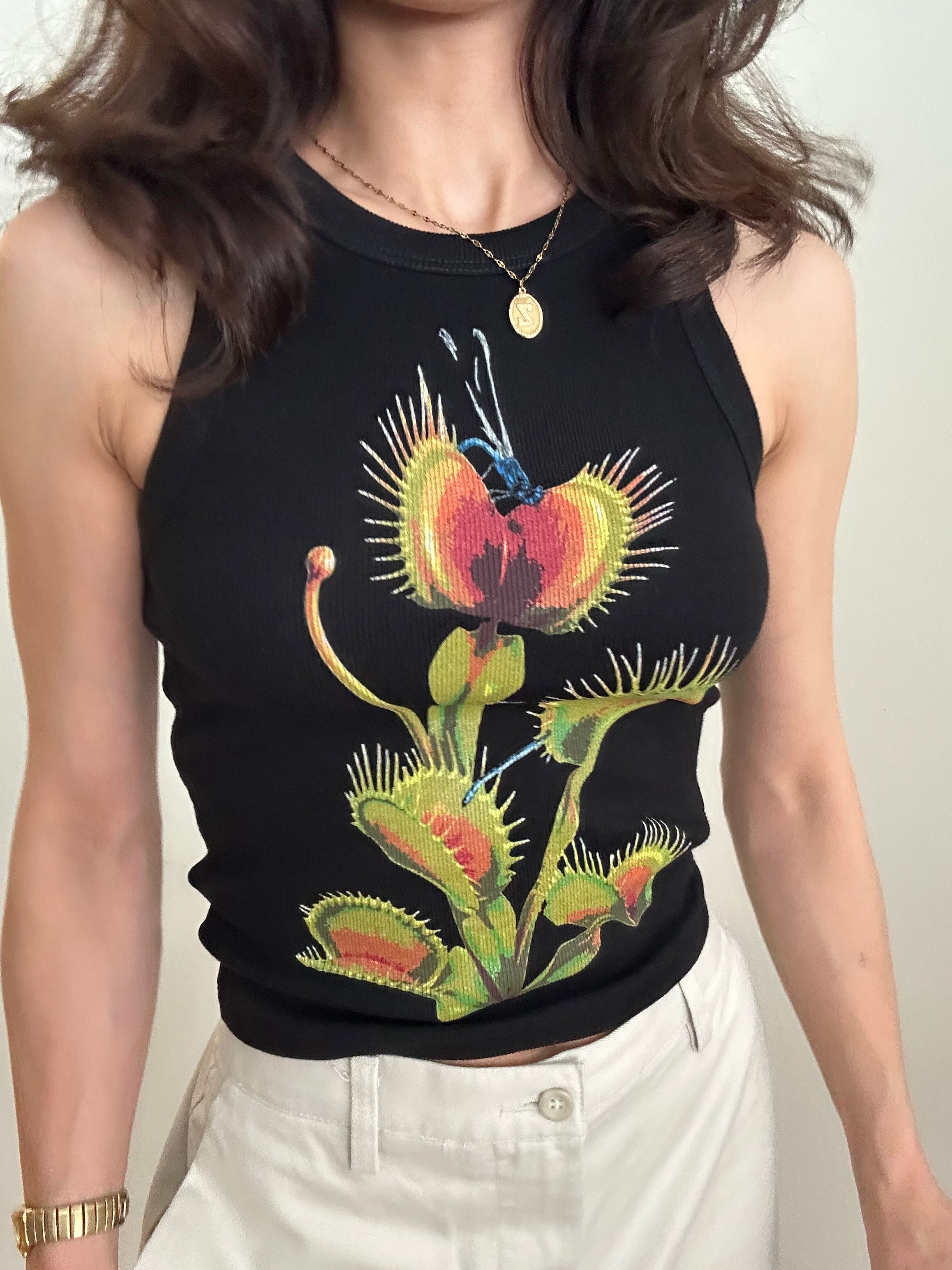 Venus Flytrap Poster Crop Top