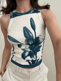 Flower Cyanotype Crop Top – Handcrafted Wearable Art by ZOOZ