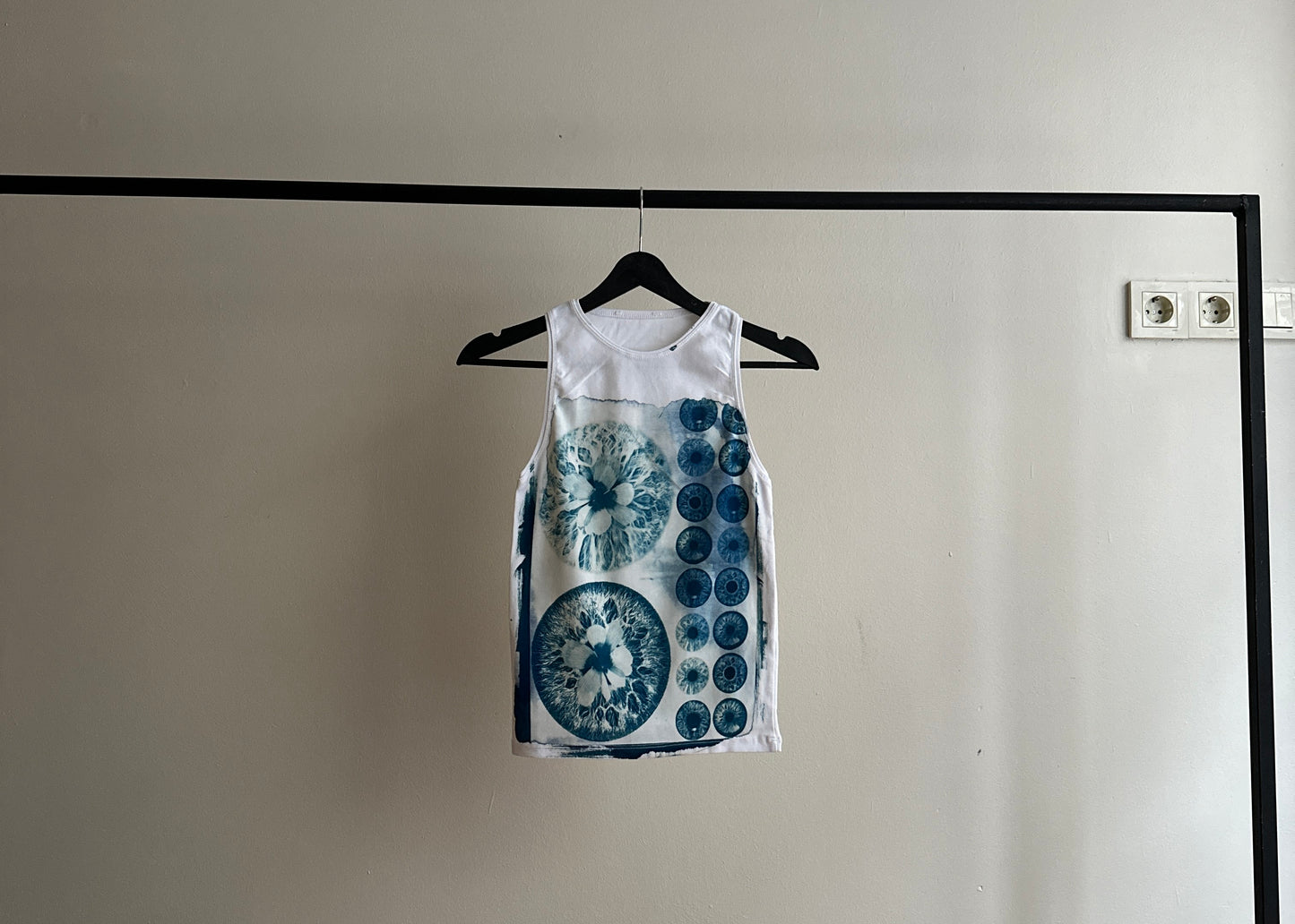 Iris Flowers Cyanotype Tank Top Sale 111