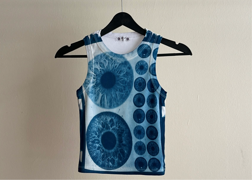Iris Cyanotype Crop Top Sale 4