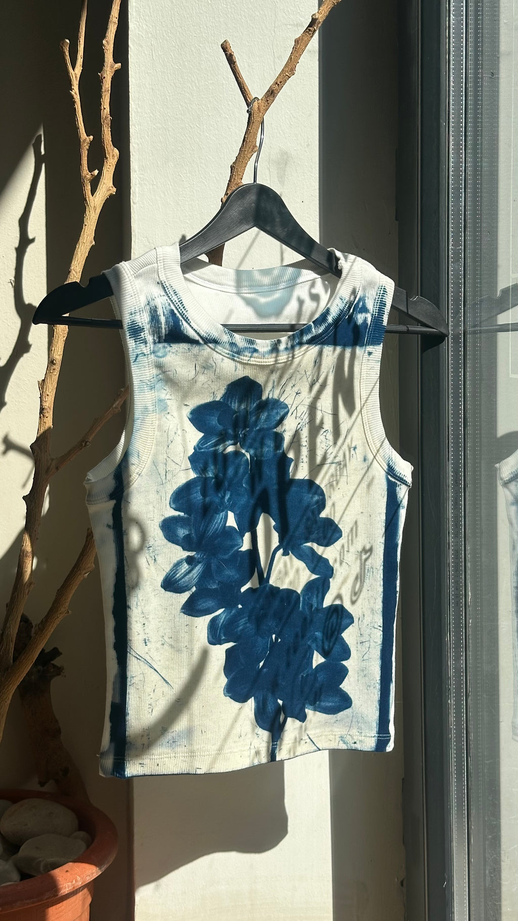 Beetlebloom II Cyanotype Crop Top