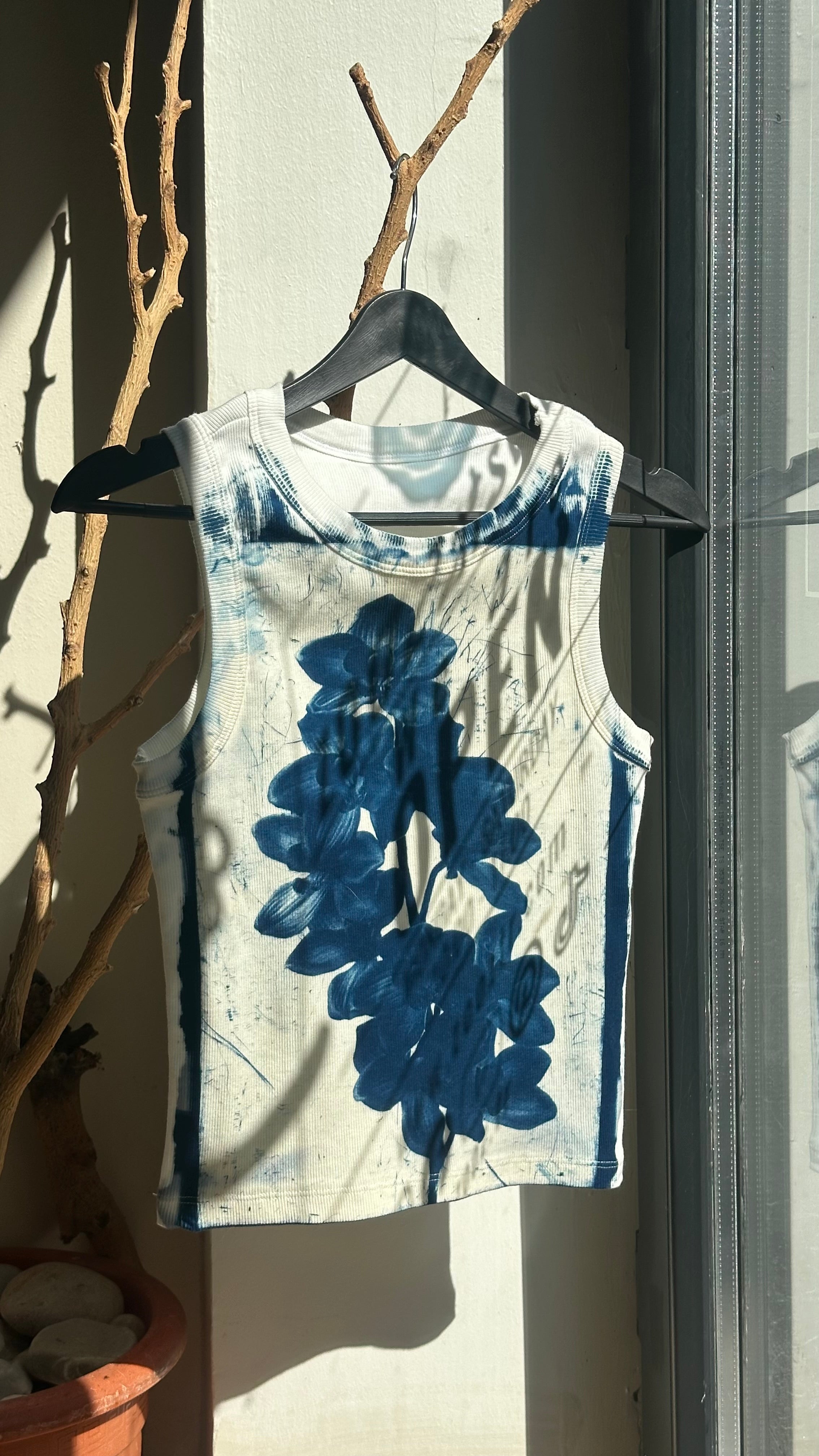 Beetlebloom Cyanotype Crop Top