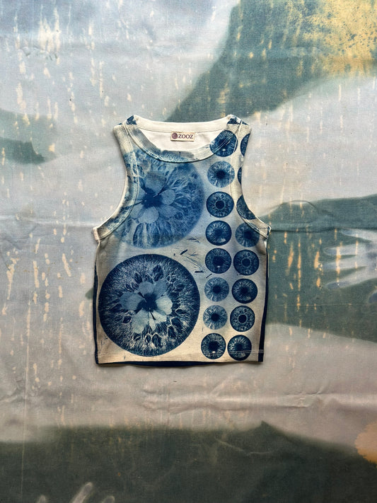 Iris Cyanotype Crop Top Sale 149