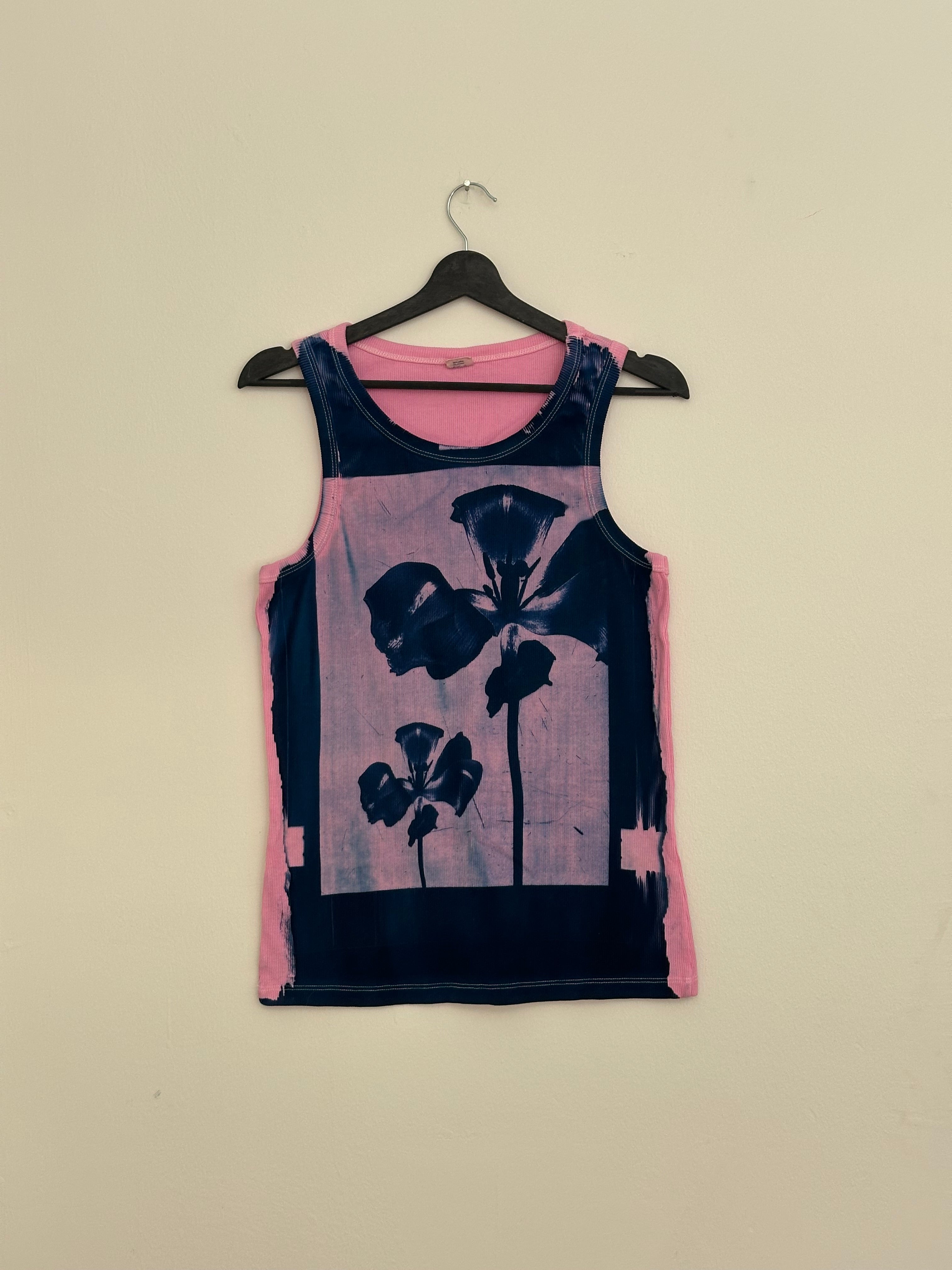 Pink Flowers Cyanotype Men’s Top
