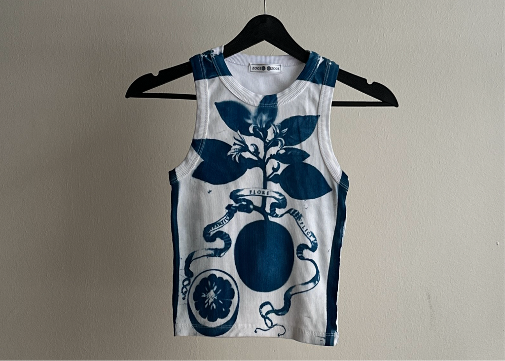 Flore Cyanotype Crop Top