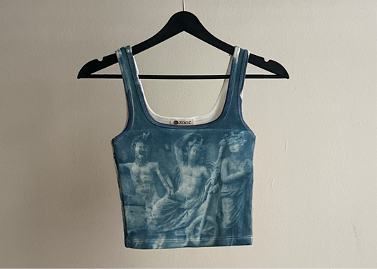 Perge Cyanotype Crop Top Sale 67