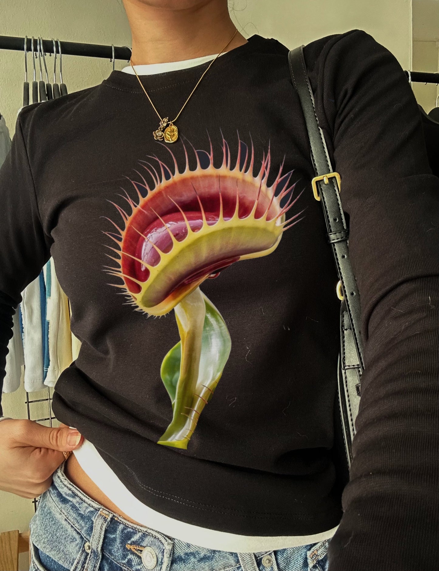 Venus Flytrap Poster Printed Long Sleeve Tee