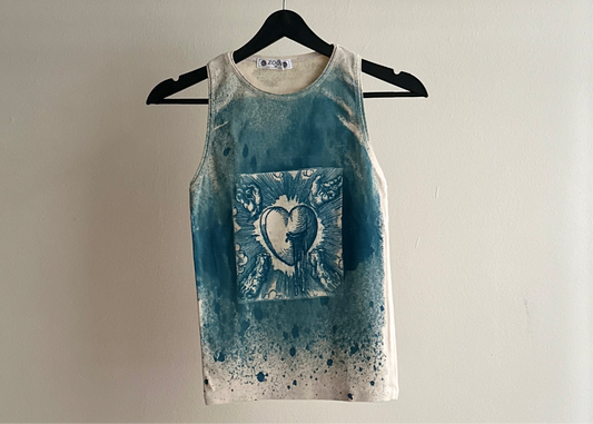 Heart Cyanotype Tank Top Sale 45