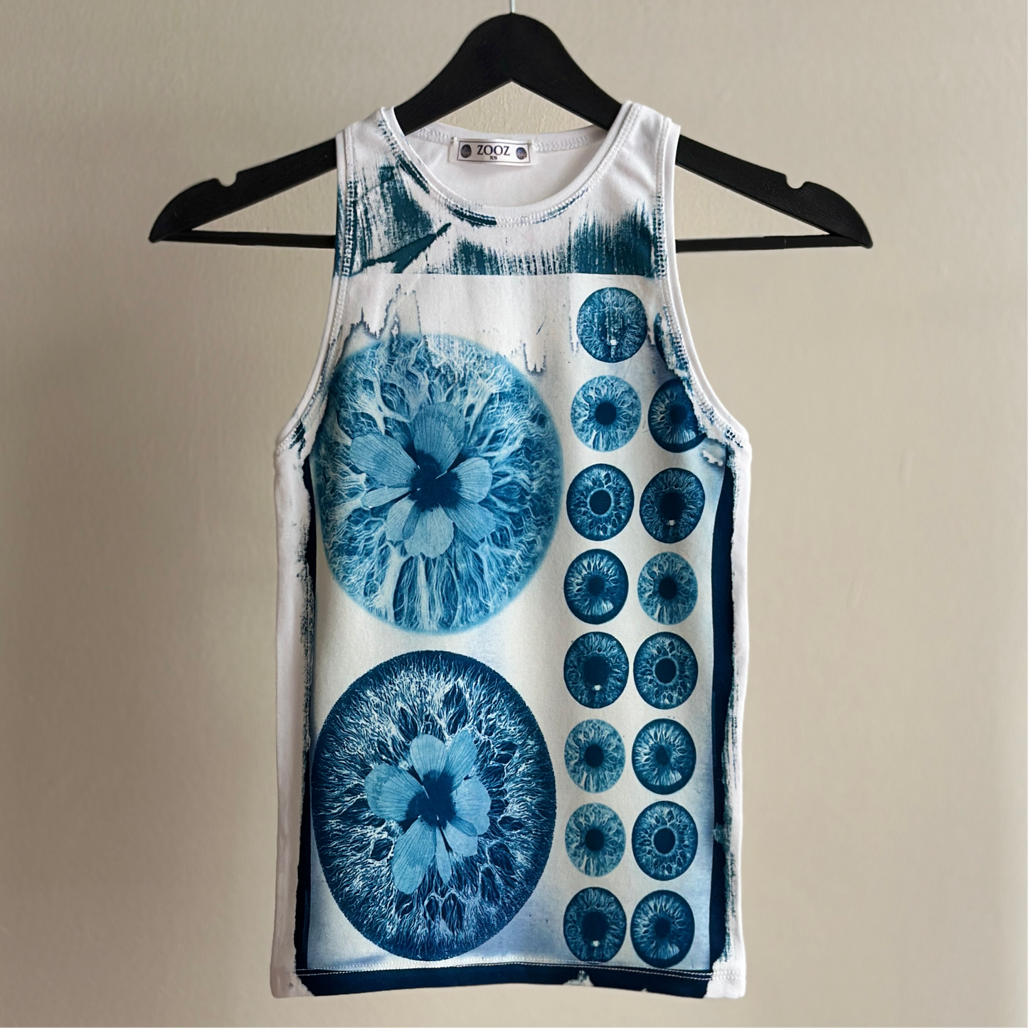 Iris Flowers Cyanotype Tank Top