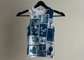 Stamps Cyanotype Crop Top Sale 58