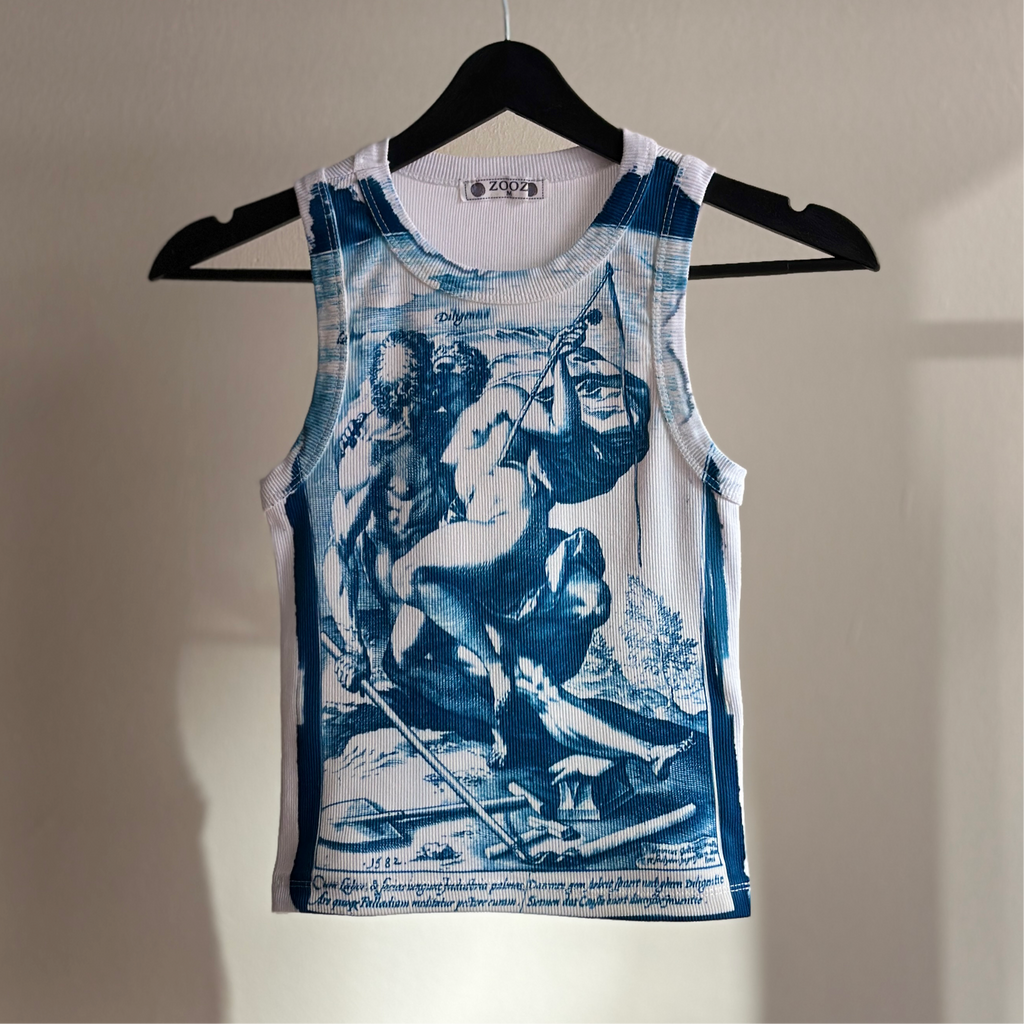 1582 Cyanotype Crop Top