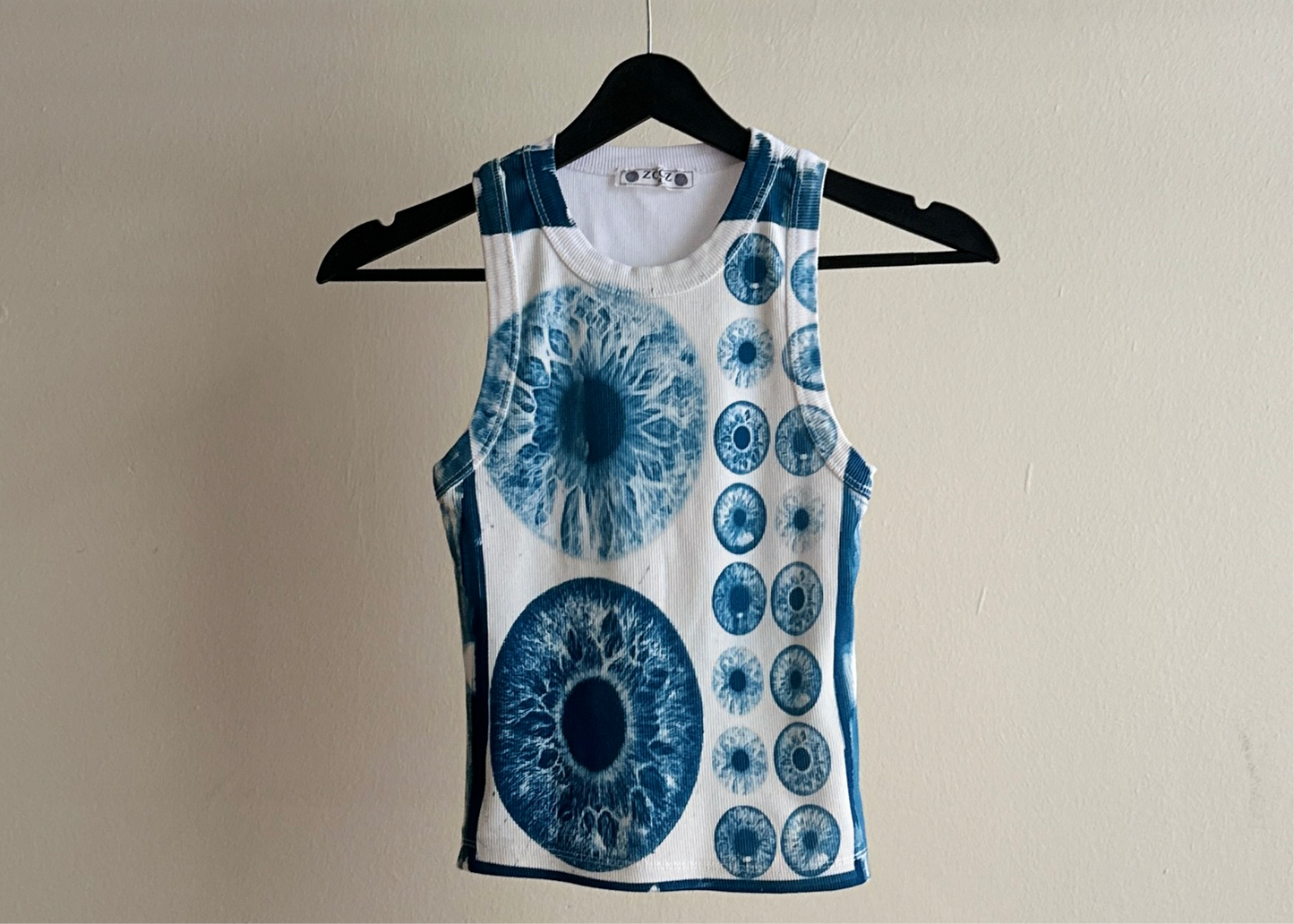 Iris Cyanotype Crop Top Sale 3