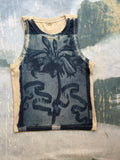 Narcissus Cyanotype Crop Top Sale 235