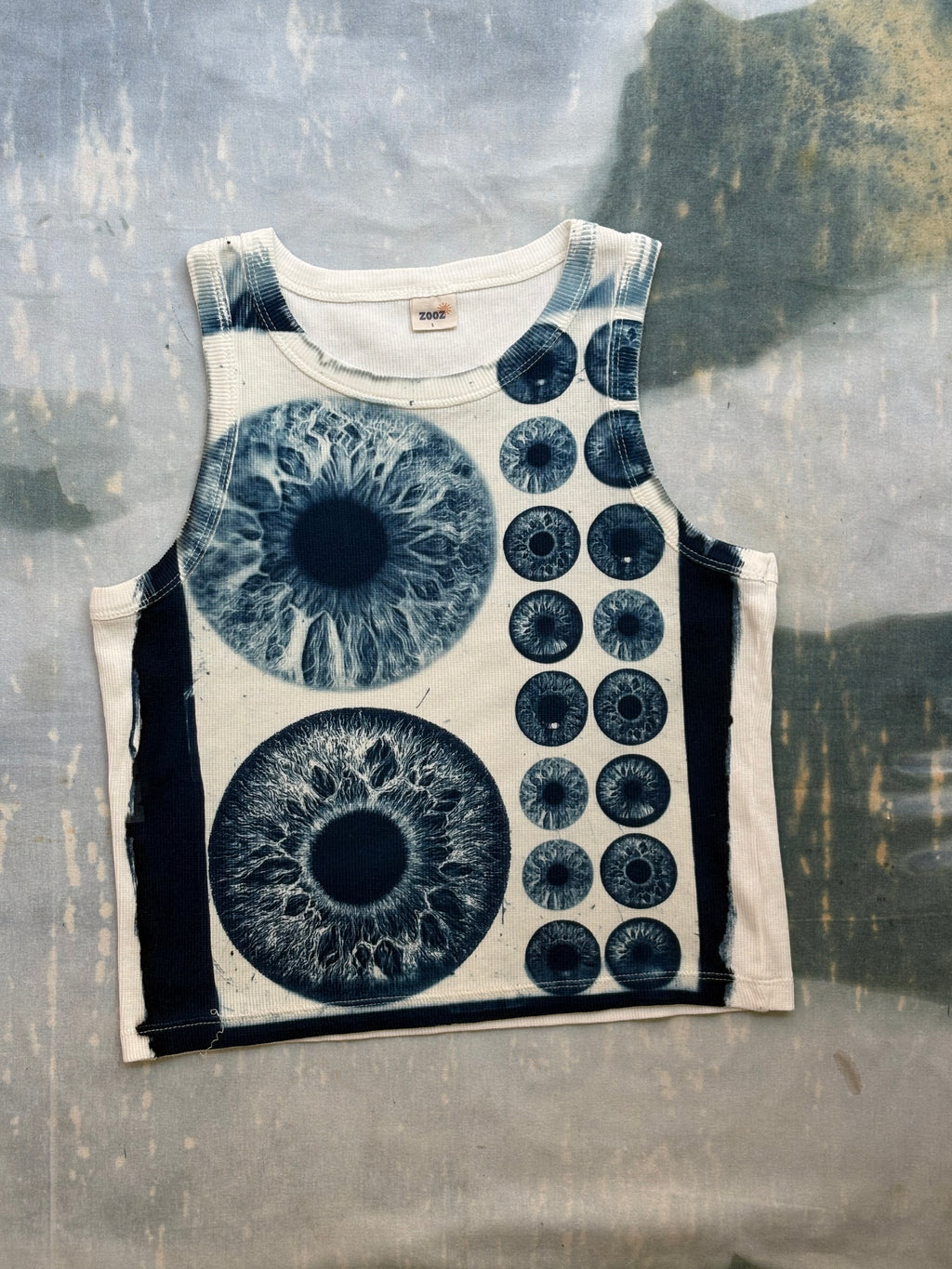 Iris Cyanotype Crop Top Sale 237