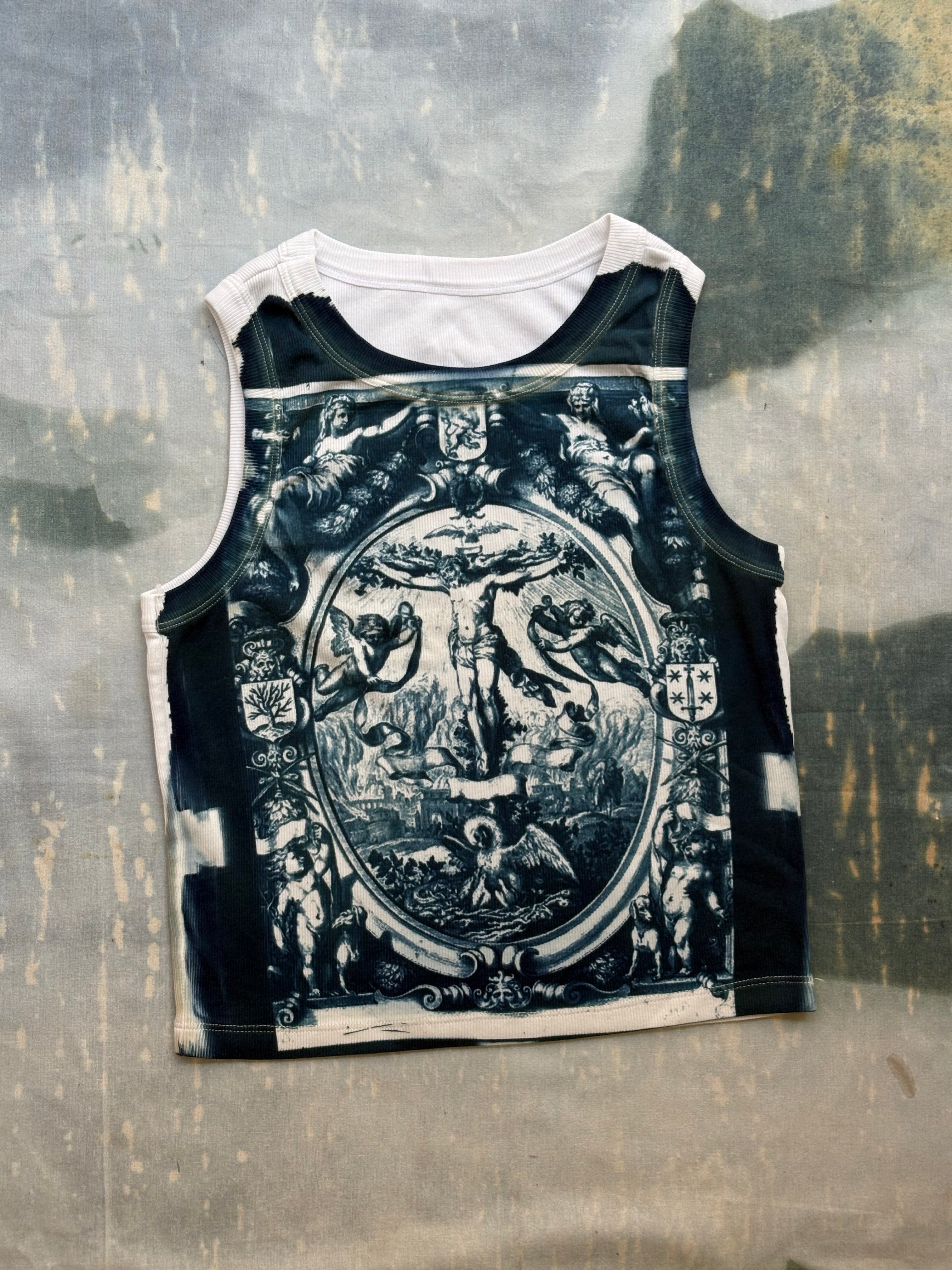 Jesus Cyanotype Crop Top Sale 240