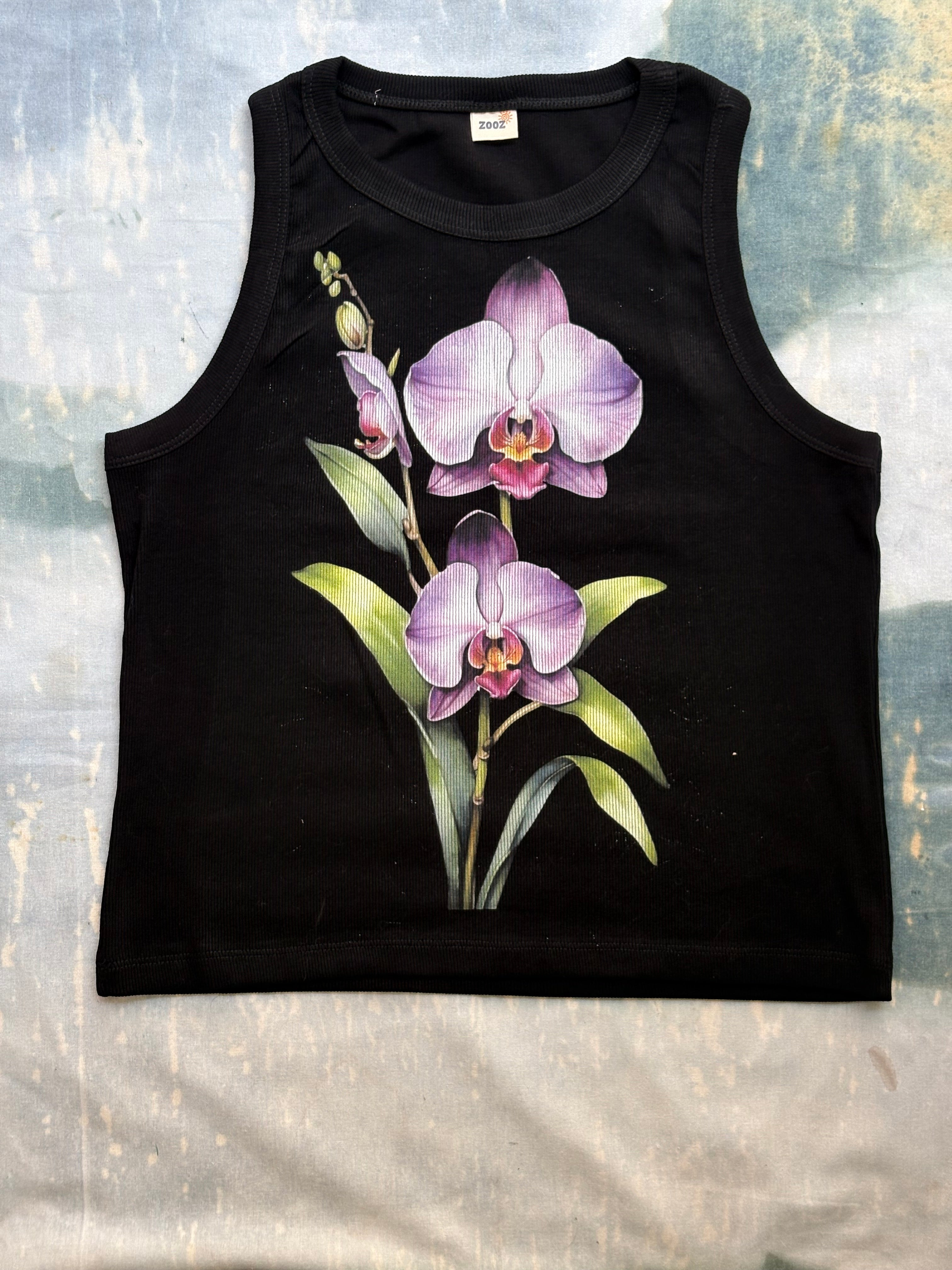 Purple Orchid DTG Crop Top Sale 243