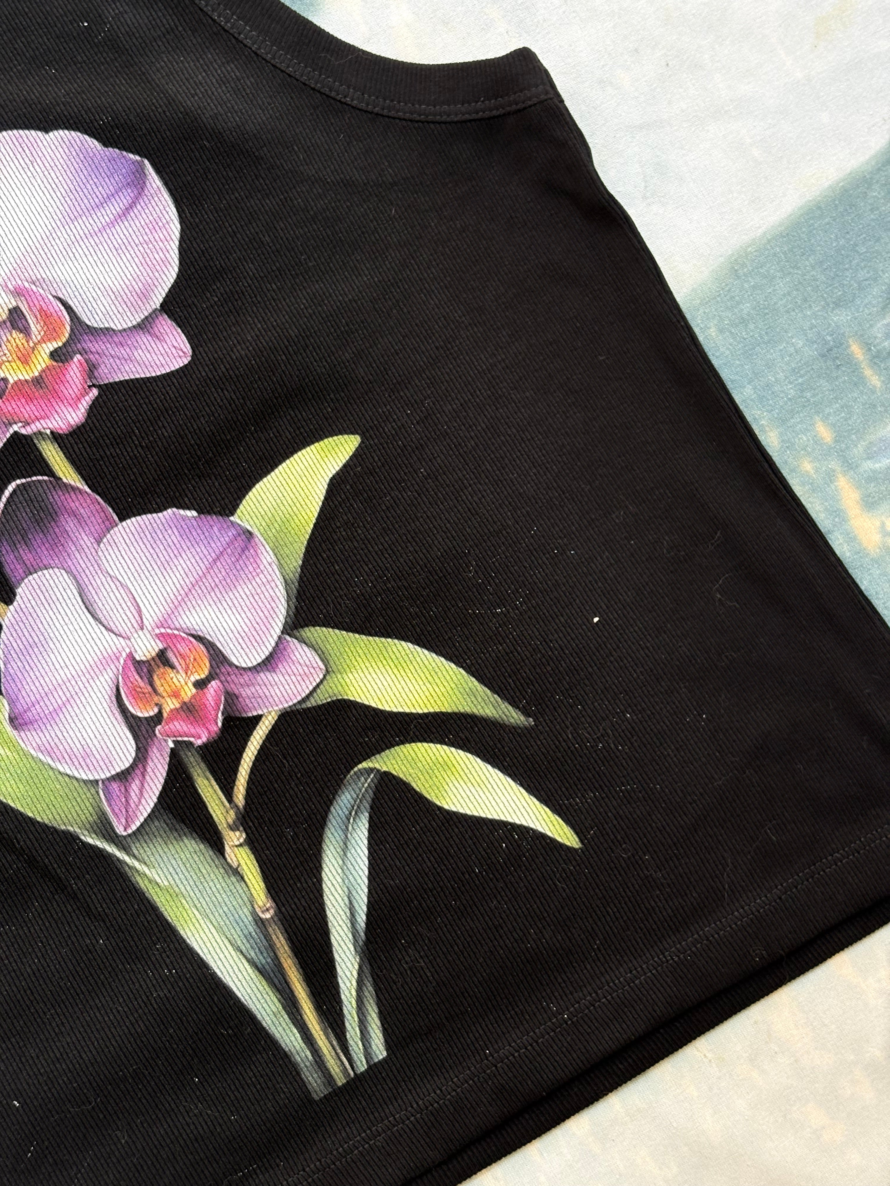 Purple Orchid DTG Crop Top Sale 243