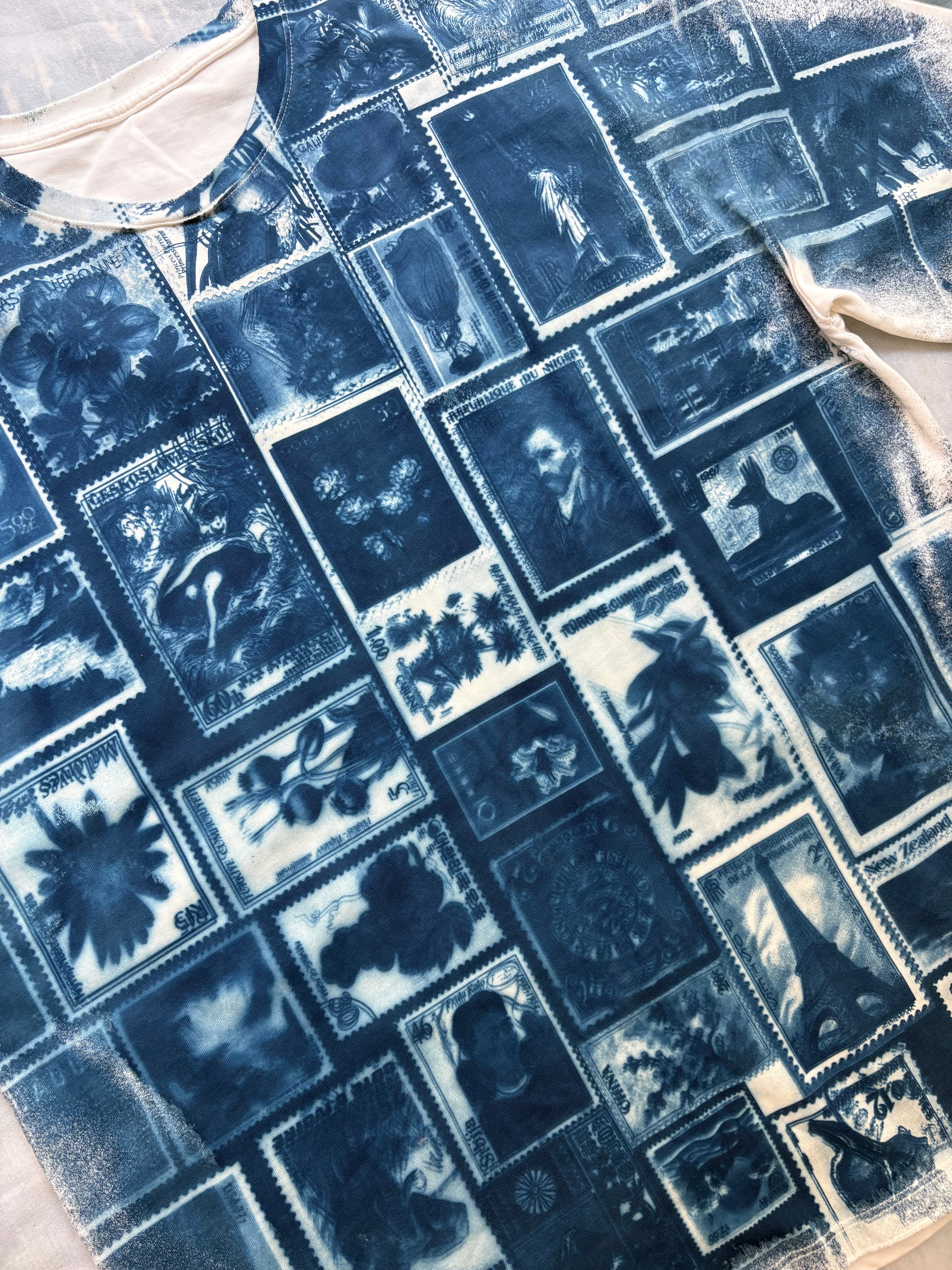 Stamps Cyanotype T-shirt Sale 244
