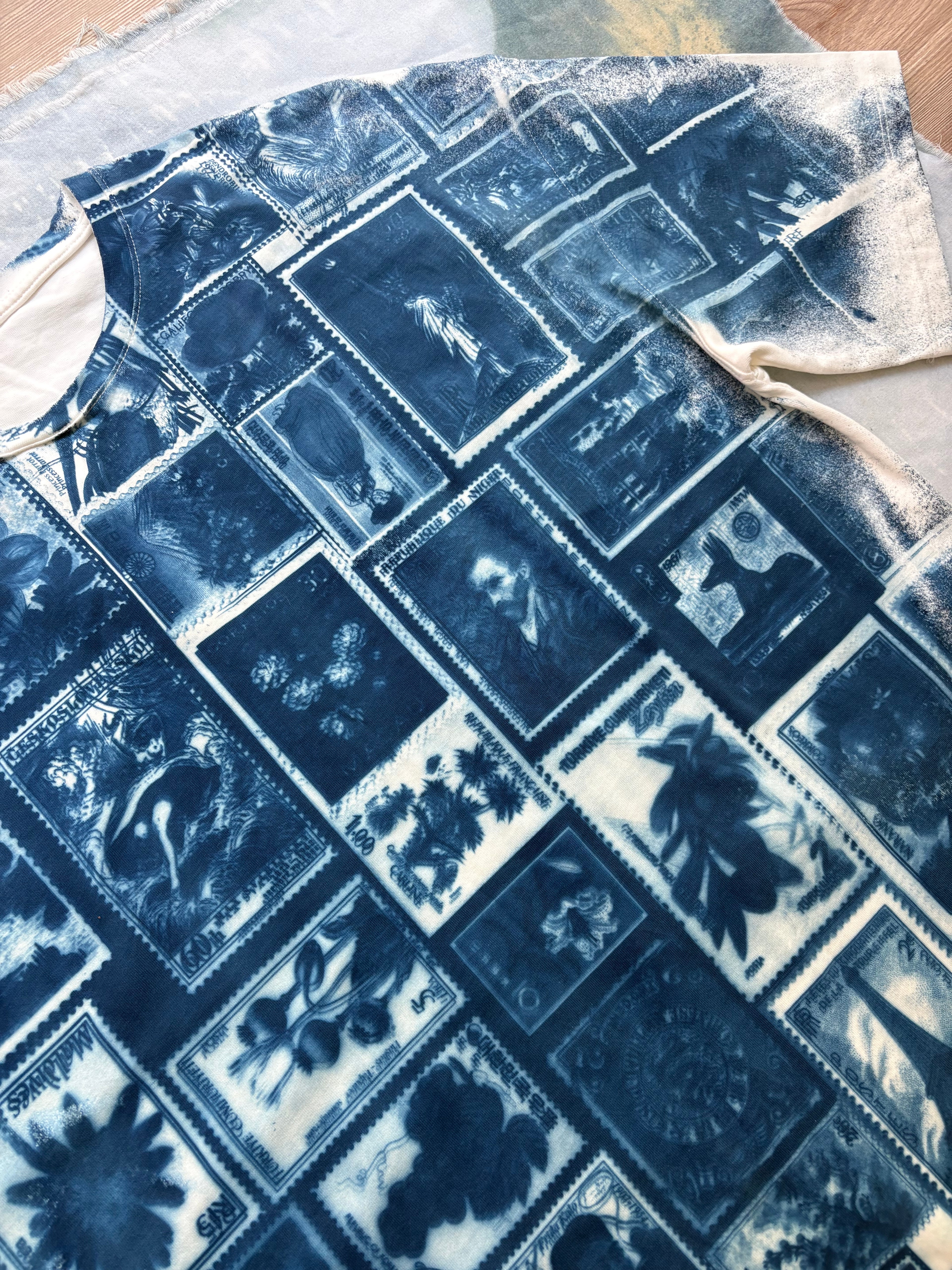 Stamps Cyanotype T-shirt Sale 244